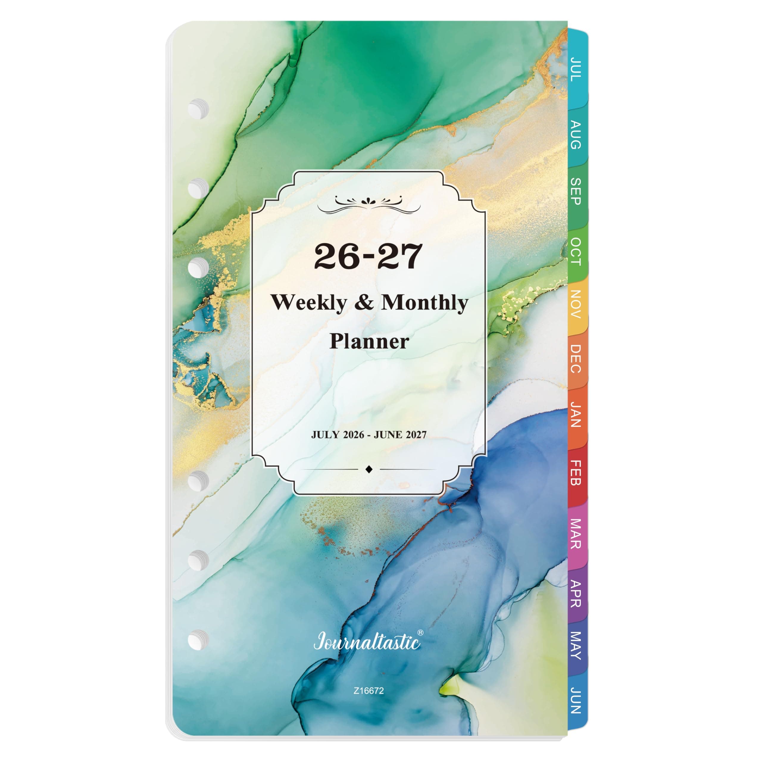2026-2027 Planner Refills - Planner Refills, July 2026 - June 2027, A6 Planner Inserts, Weekly and Monthly Planner 2026-2027, 3.75" x 6.75", A6 Planners Refill, 6-Hole Punched