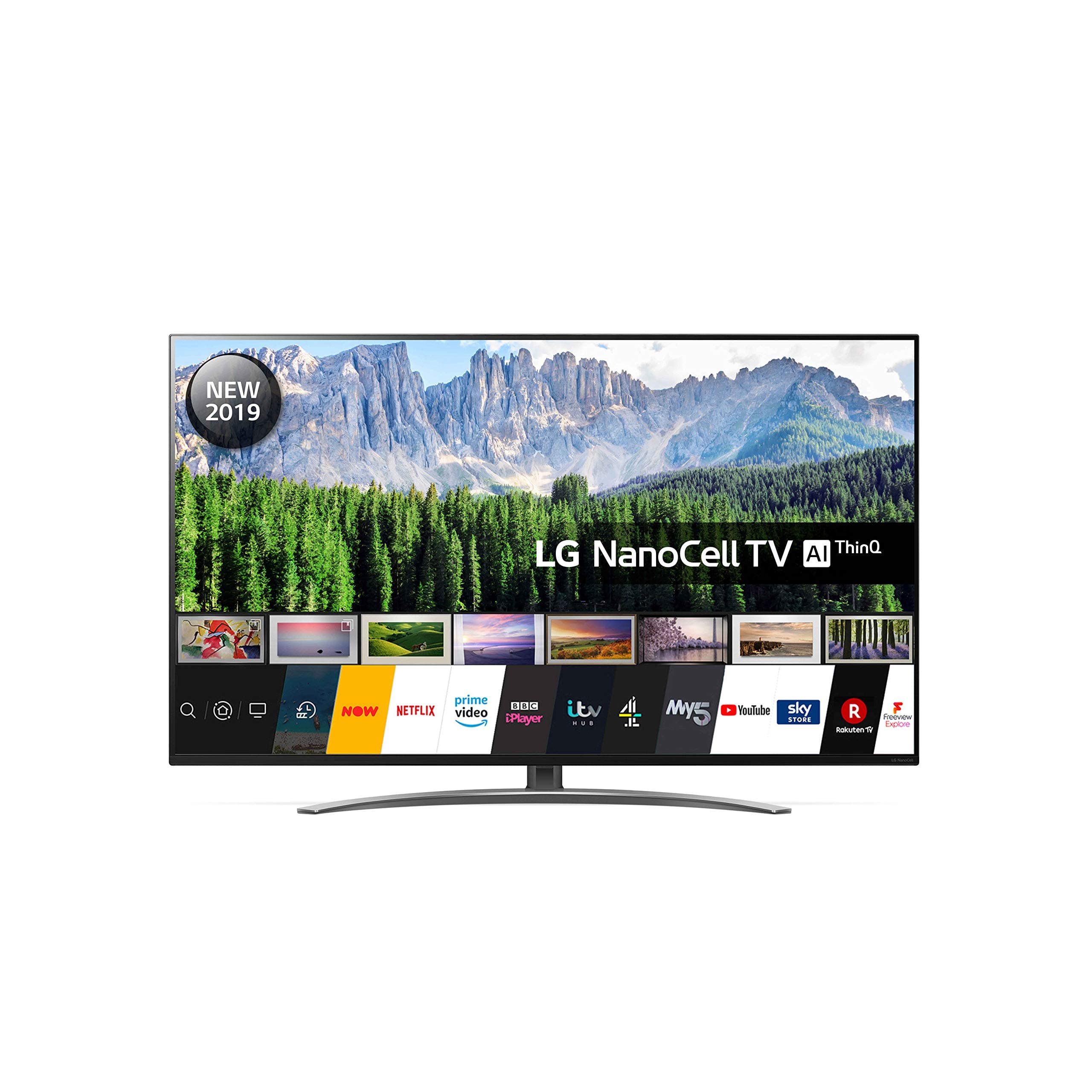LG 49SM8600PLA 49 Inch UHD 4K HDR Smart NanoCell LED TV with Freeview Play - Dark Steel Silver (2019 Model) [Energy Class A]