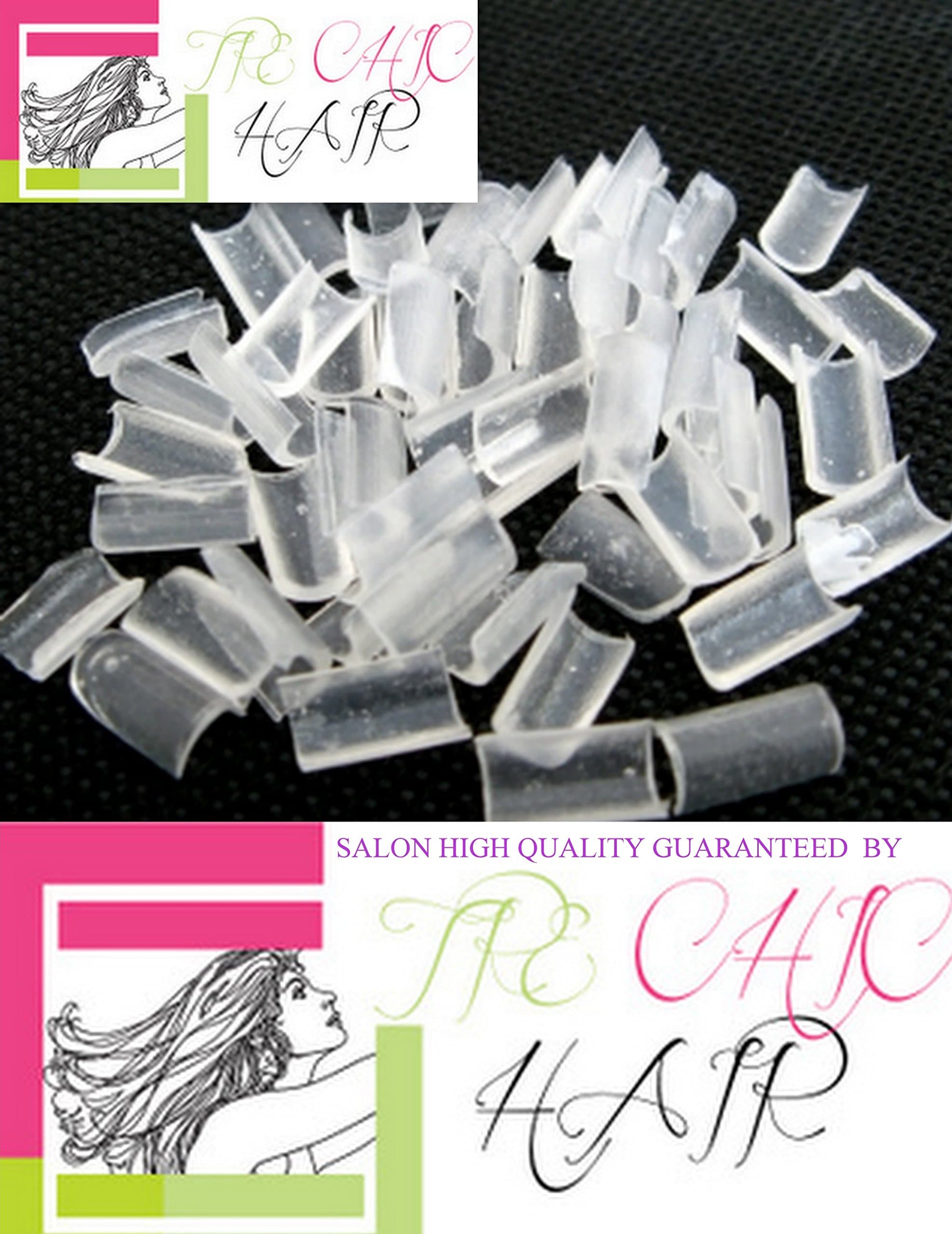 Tre Chic Keratin Nail Glue Fusion Tips, Tranparent Clear White