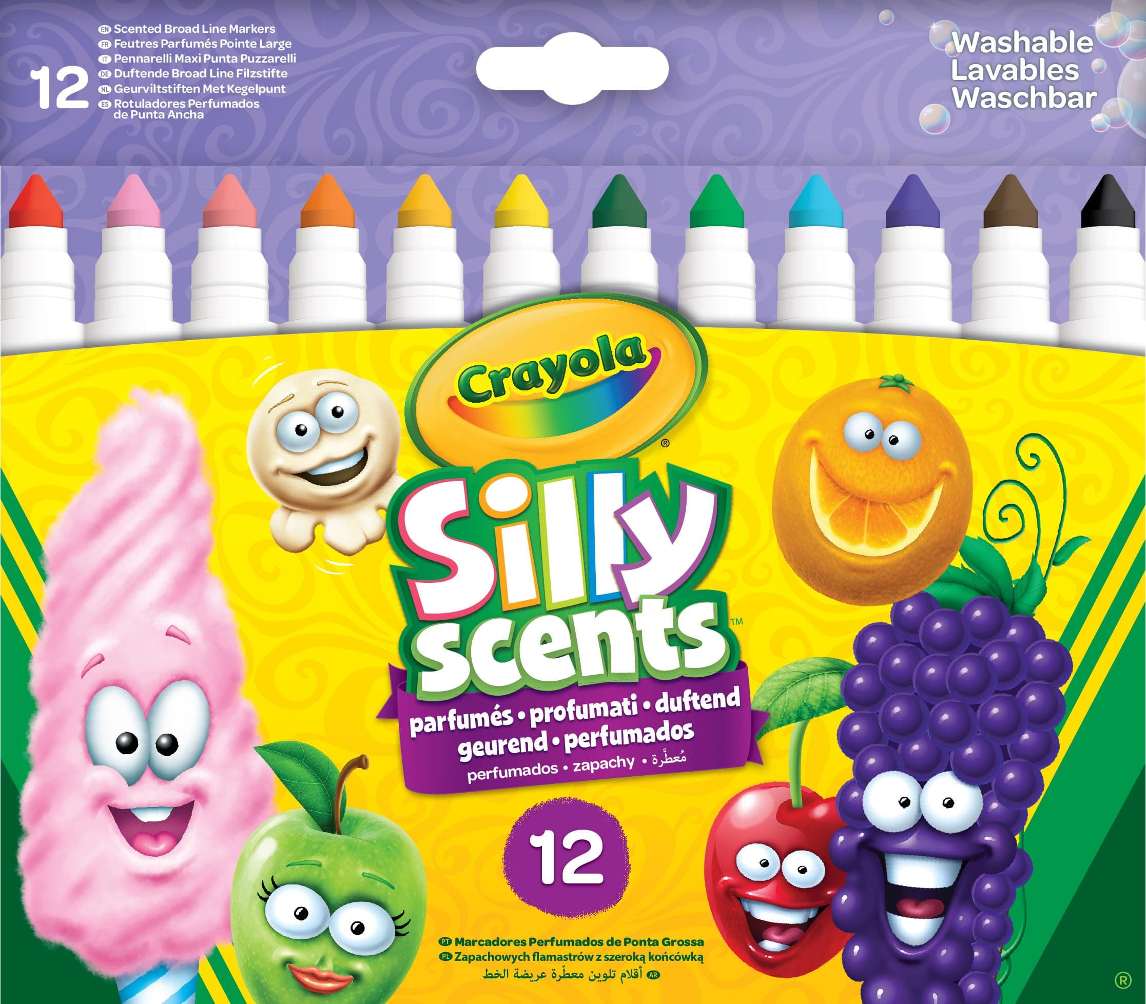 Crayola Silly Scents Markery slodkie zapachy 12 kolorów