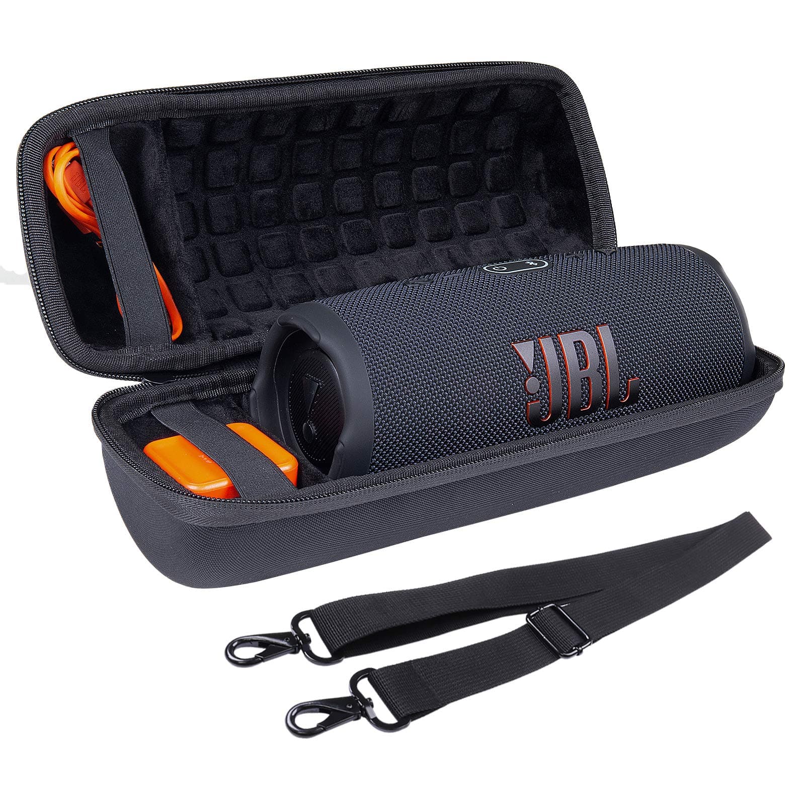 co2CREA EVA Hard Travel Carrying Storage Case for JBL Charge 4 / JBL Charge 5 WiFi and Portable Bluetooth Speaker (Case Only,Excluding Speaker), Black Case, Tasche für jbl charge 5, Modern