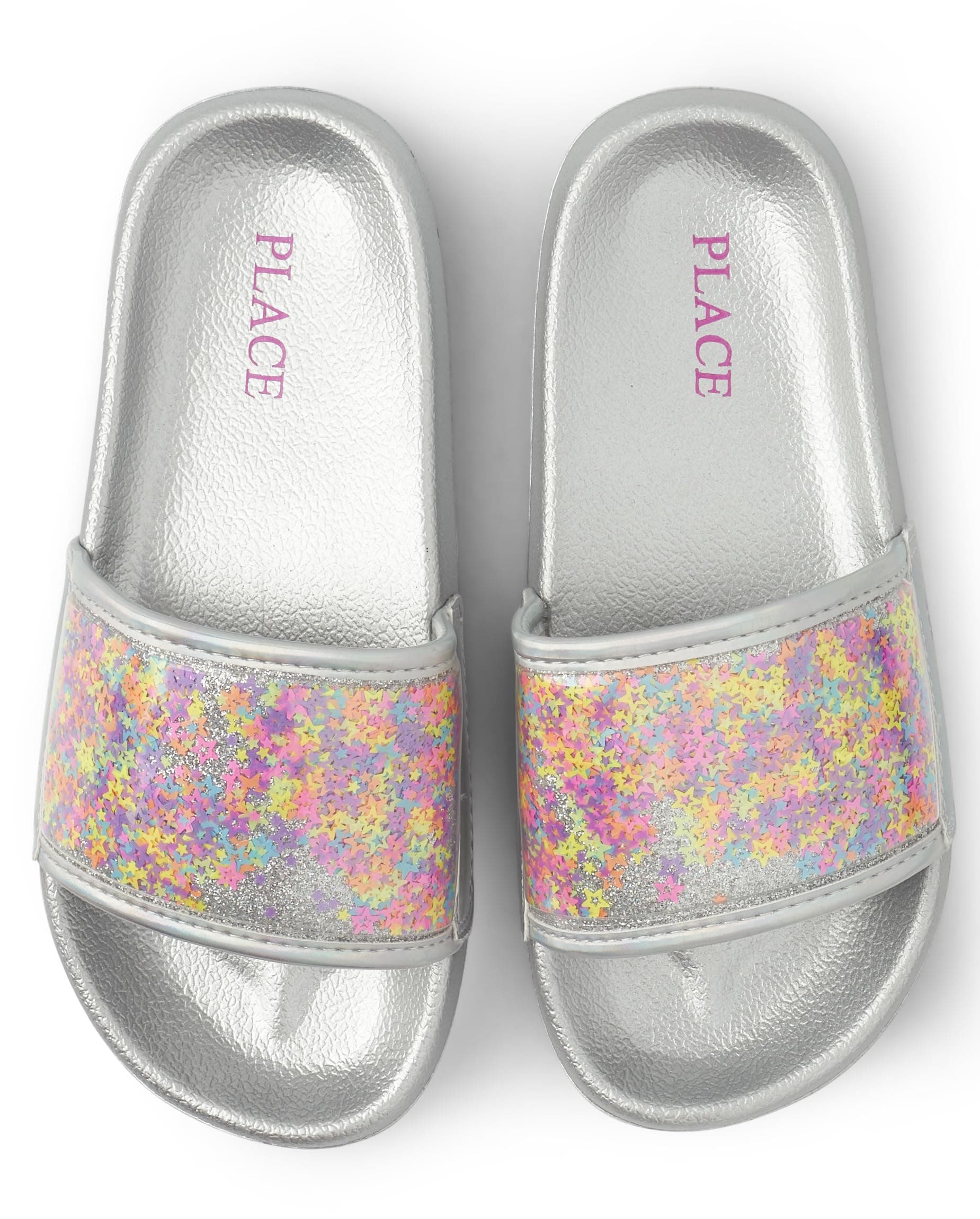 The Children's Placegirl's Double Buckle Slip on Slide Sandals