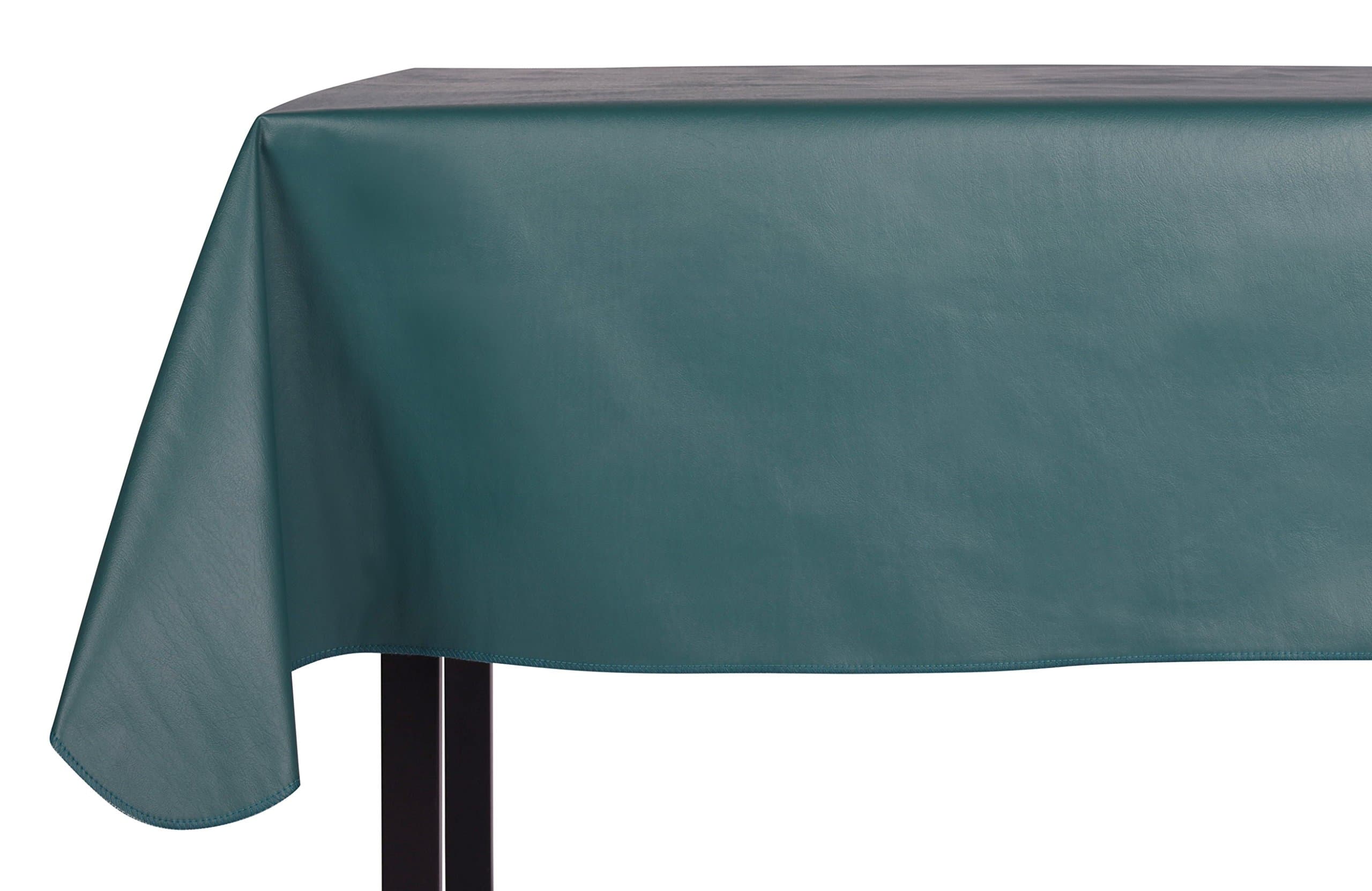 Yourtablecloth Heavy Duty Vinyl Rectangle or Square Tablecloth – 6 Gauge Heavy Duty Tablecloth – Flannel Backed – Wipeable Tablecloth with Vivid Colors & Many Sizes 52 x 70 Teal