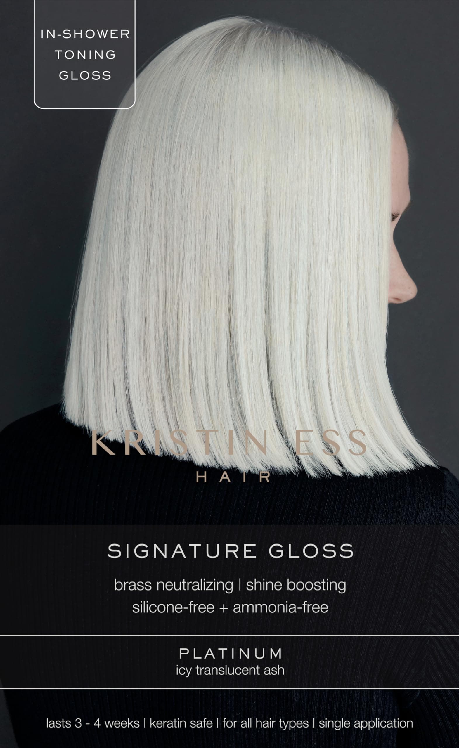 Kristin Ess The One Signature Hair Gloss - Platinum: Icy Translucent Ash