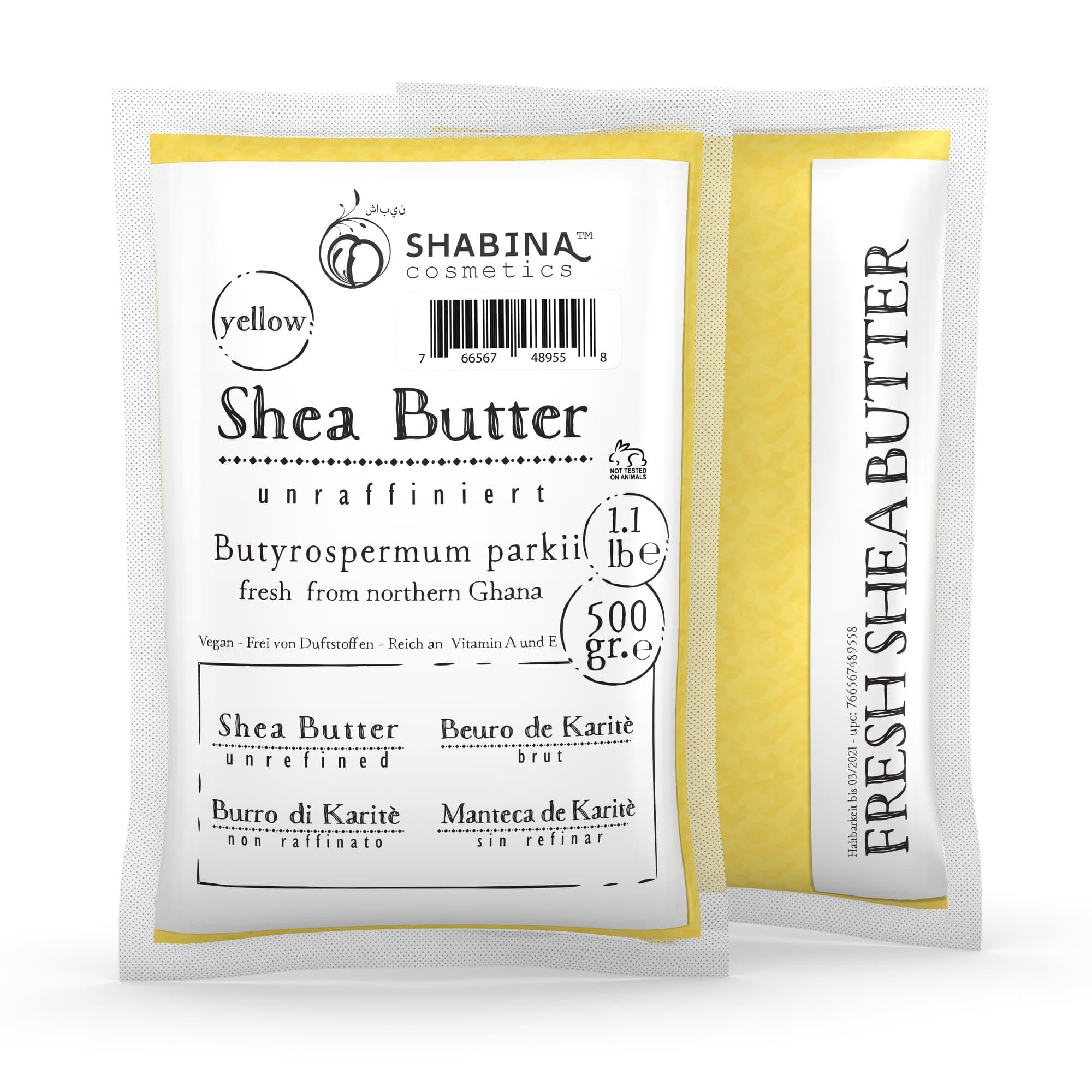 Shabina Shea Butter, yellow, pure, nature, premium, 100% reine Sheabutter - 407