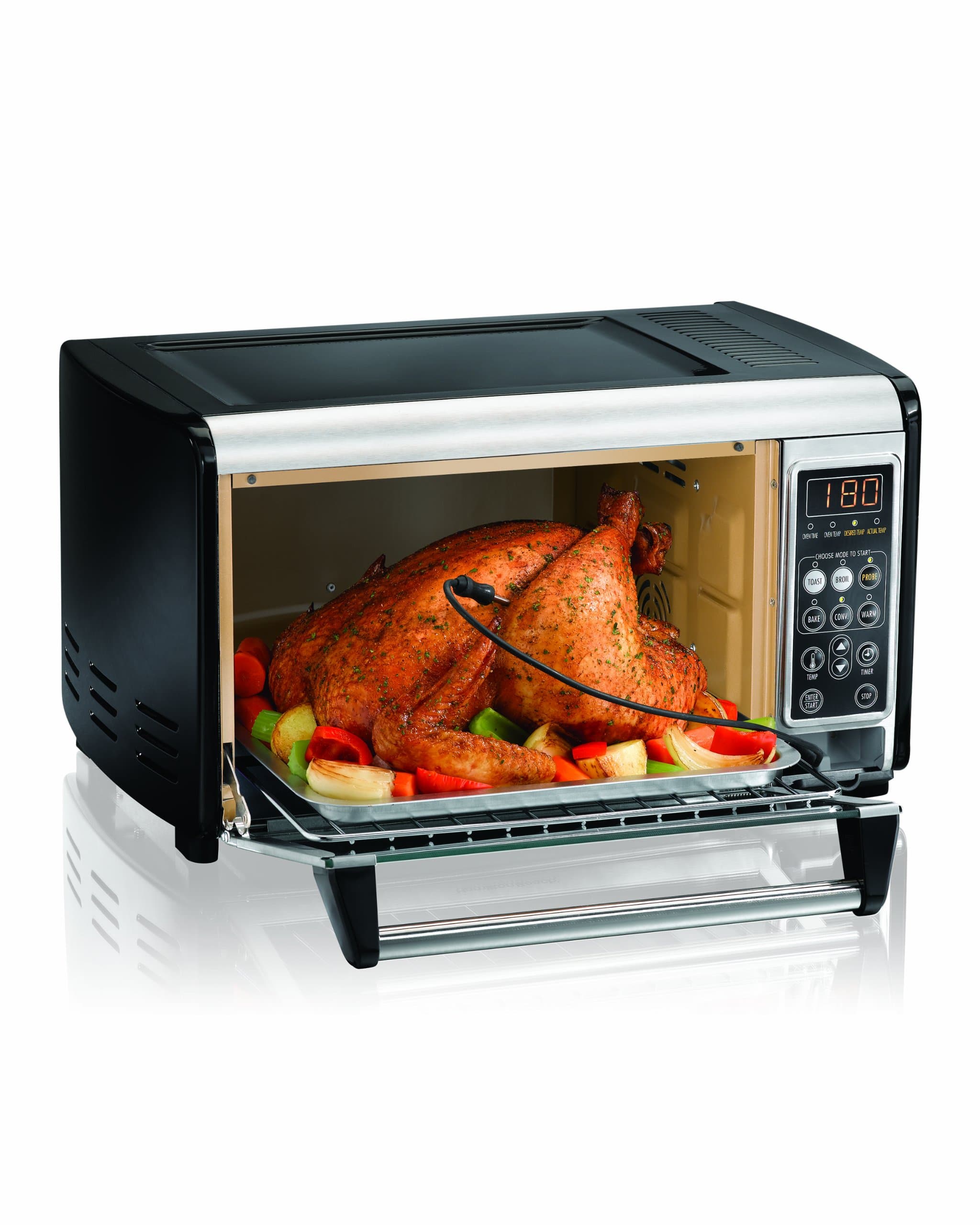 Hamilton Beach Set & Forget Toaster Oven with Convection Cooking