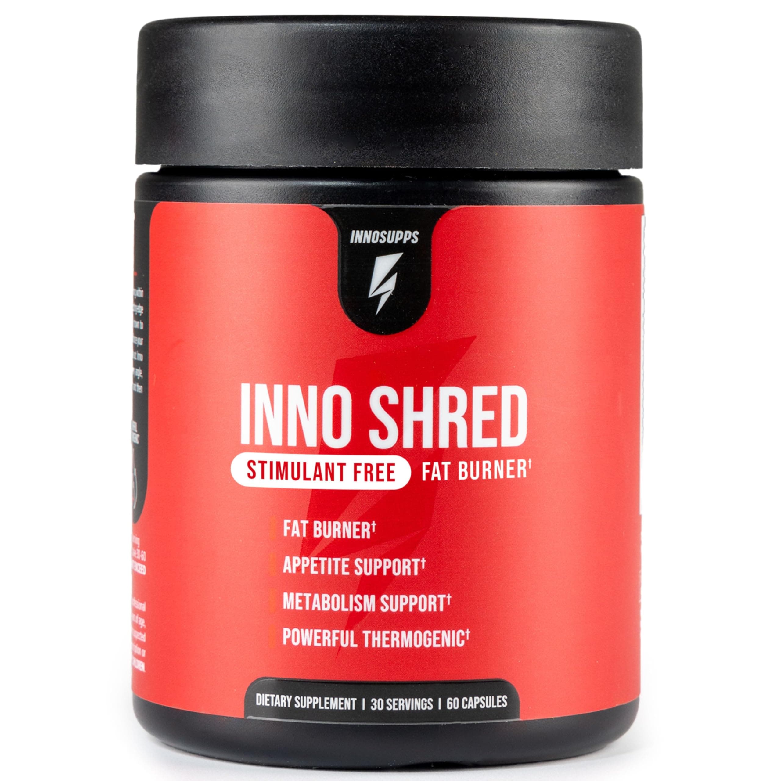 Inno Shred - Day Time Burner | Stimulant Free | 100mg Capsimax, Grains of Paradise, Green Tea Extract (60 Veggie Capsules) | (Stimulant Free)