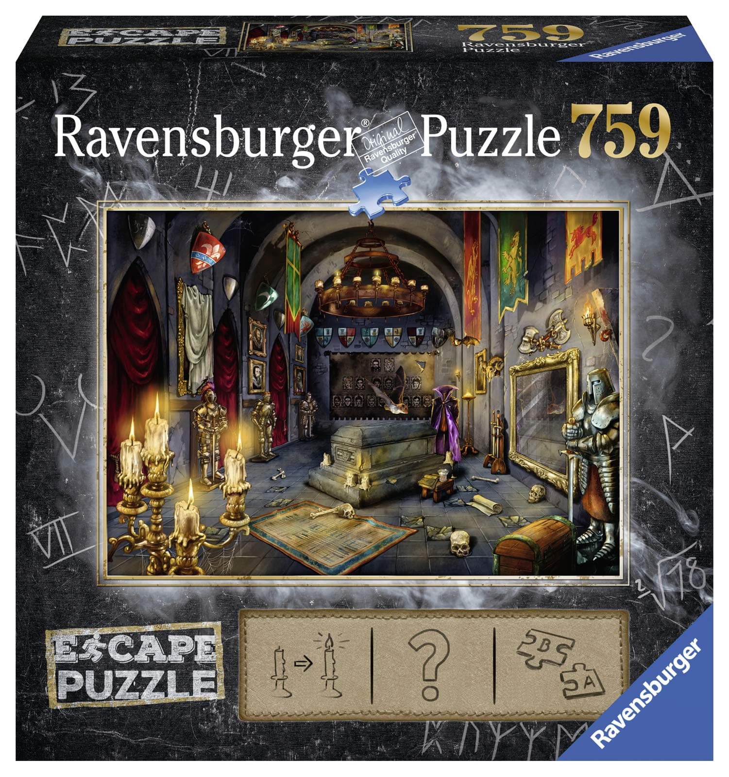 Ravensburger Escape Puzzle Vampire's Castle 759 Piece Jigsaw Puzzle For Kids And Adults Ages 12 And Up - An Escape Room Experience In Puzzle Form