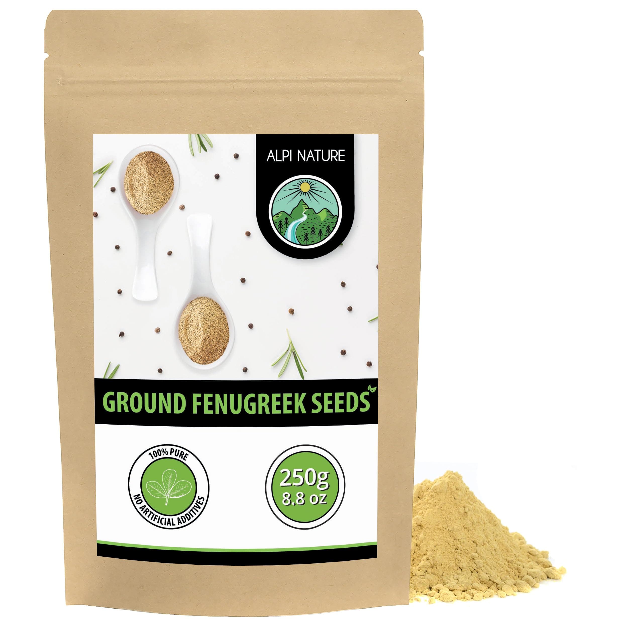 Fenugreek Powder 250g 8.8 oz, Ground Fenugreek Seed, Ground Methi Seeds for Cooking