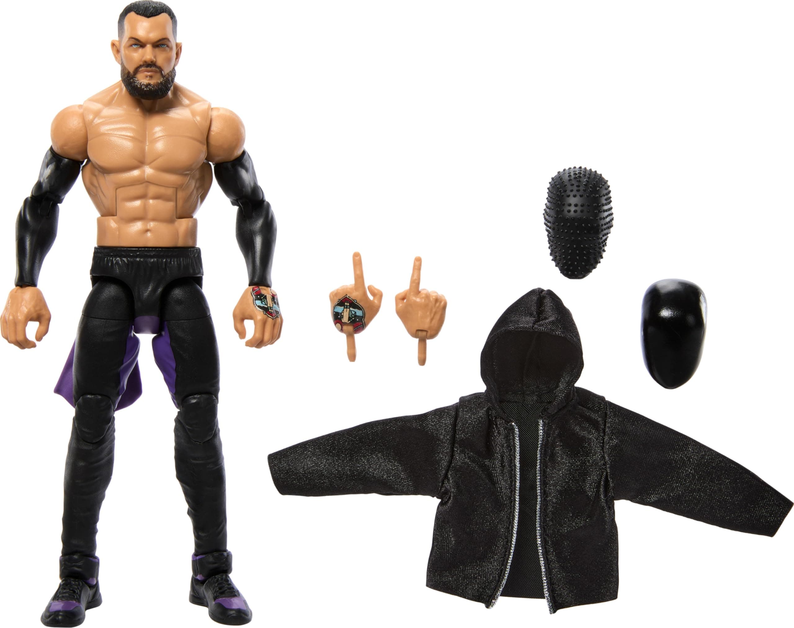 Mattel WWE Elite Action Figures & Accessories, Series #107 Finn Balor 6-Inch Collectible with 25 points of articulation and interchangeable needles