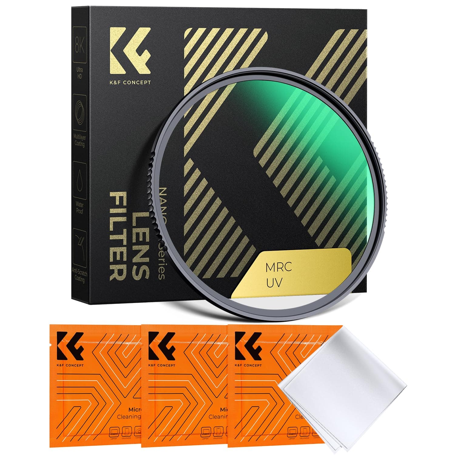 K&F Concept 95mm MC UV Protection Filter with 28 Multi-Layer Coatings HD/Hydrophobic/Scratch Resistant Ultra-Slim UV Filter for 95mm Camera Lens