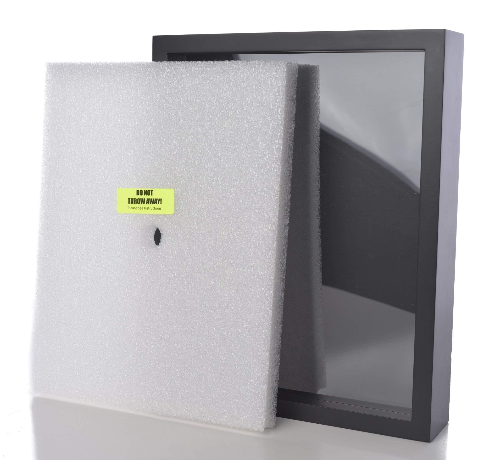 Shart Original T Shirt Frame with Real Glass - Concert Event T Shirts Sports Jersey Display Case Frames, Black 11 x 14 Inches