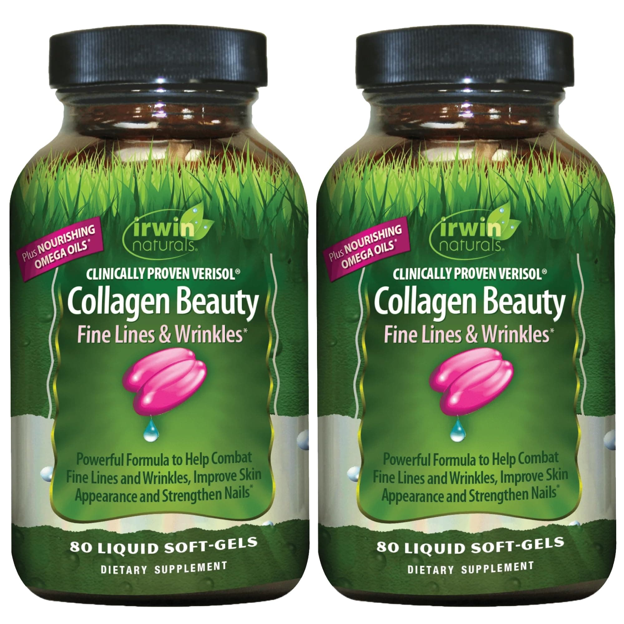 Collagen Beauty – 80 Liquid Soft-Gels – Advanced Skin, Hair & Nail Nourishment - 2 Pack