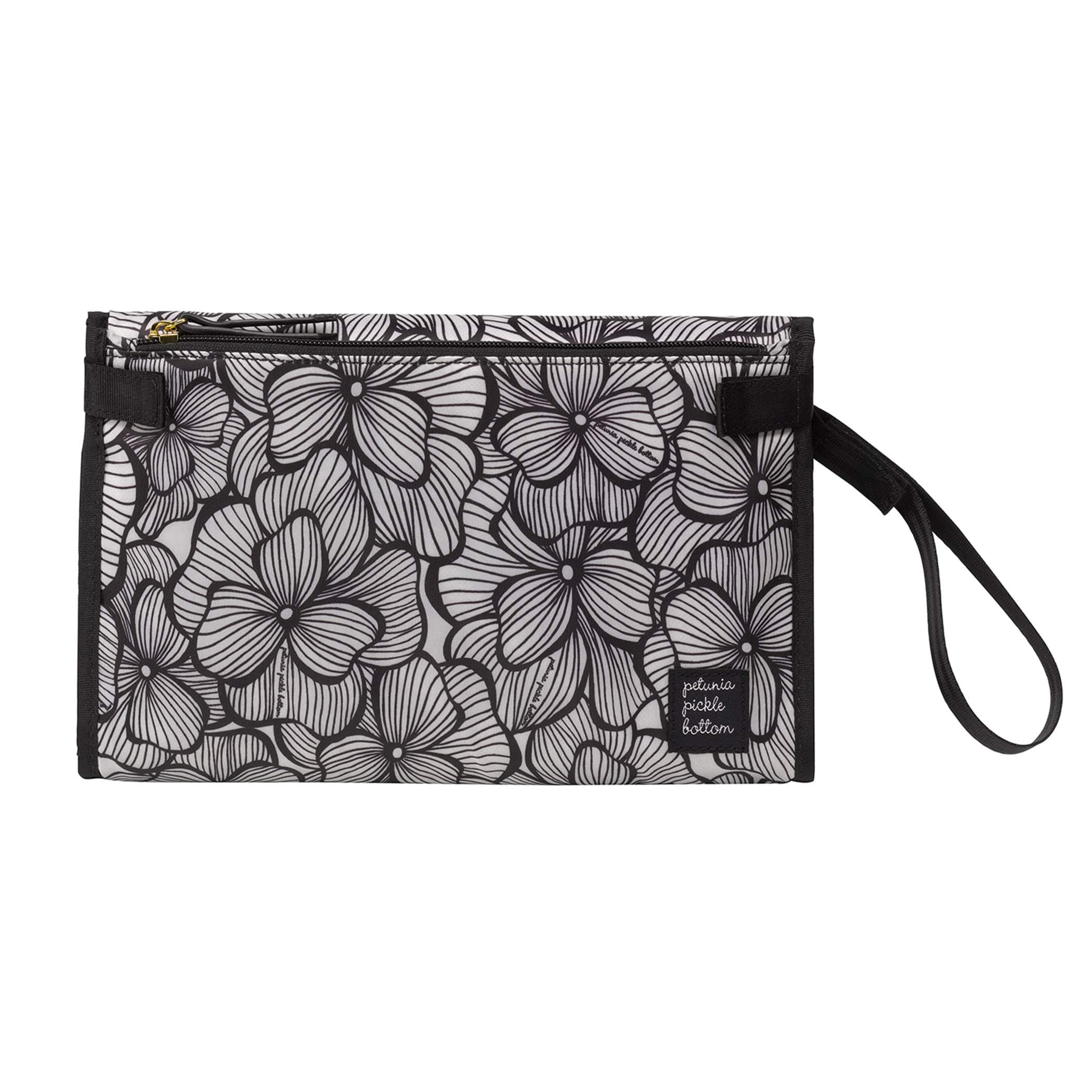 Petunia Pickle Bottom Nimble Diaper Clutch | Compact Clutch with Fold-Out Changing Pad | Diaper Clutch | Small Baby Diaper Bag | Stylish Diaper Clutch for On-The-Go Moms and Dads | Bordeaux Blooms