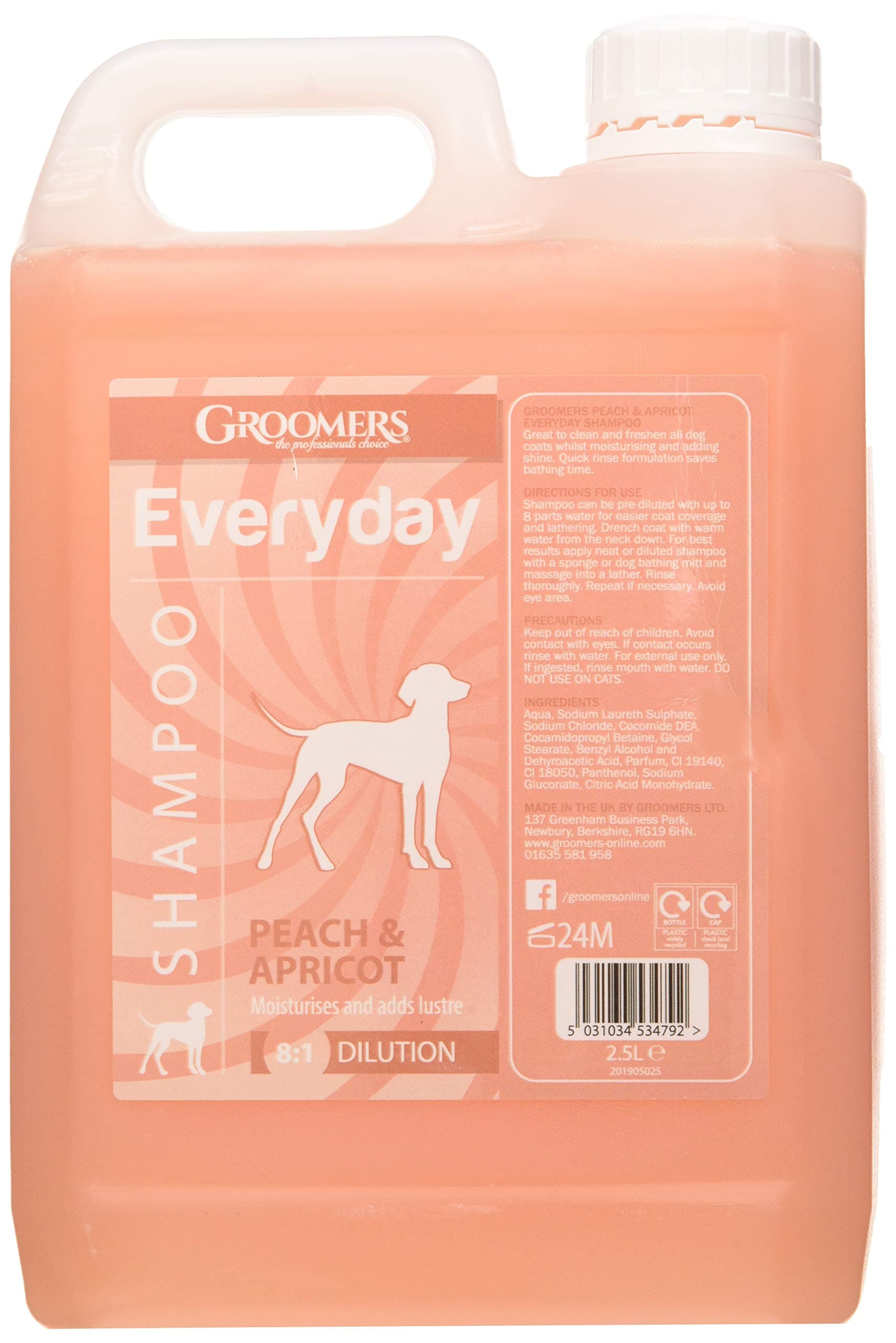 Peach & Apricot professional Dog Shampoo 2.5L, orange