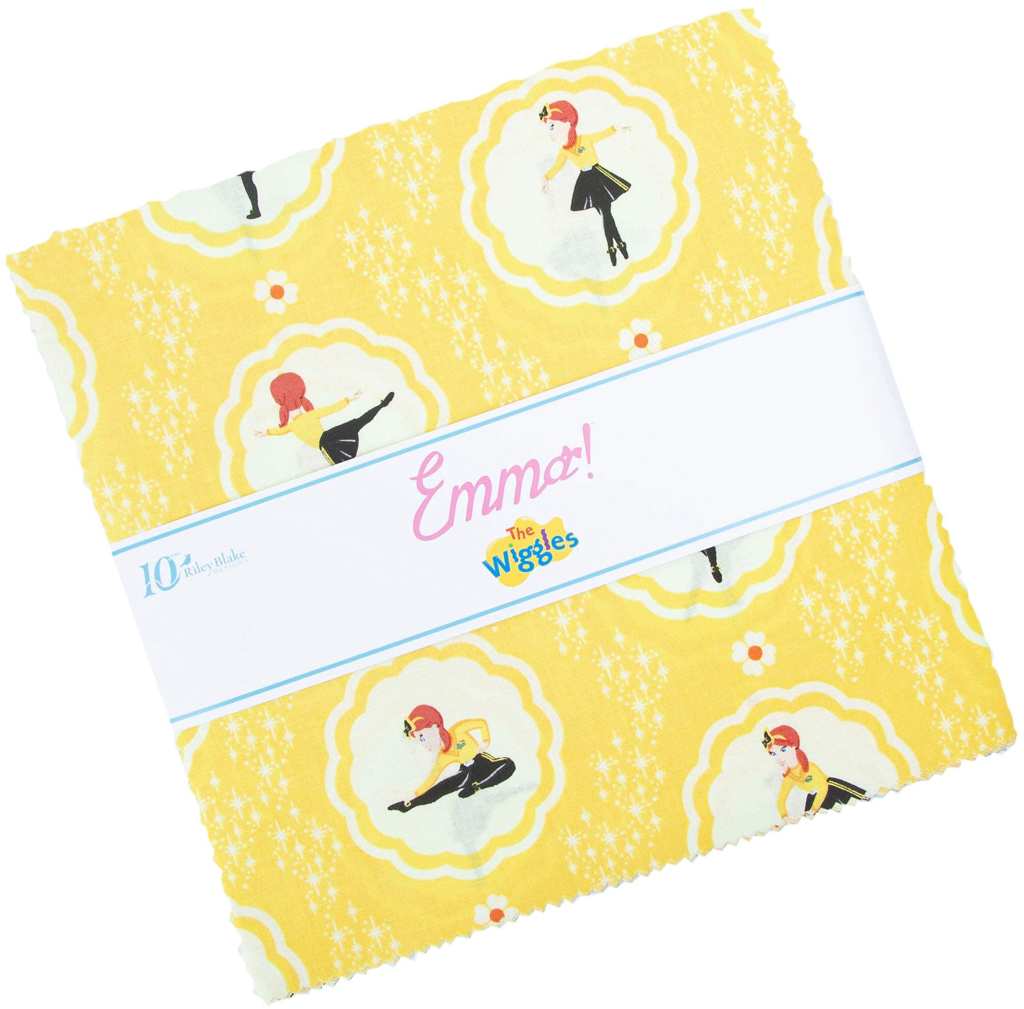 The Wiggles Emma! 10" Stacker 42 10-inch Squares Layer Cake Riley Blake Designs 10-9740-42