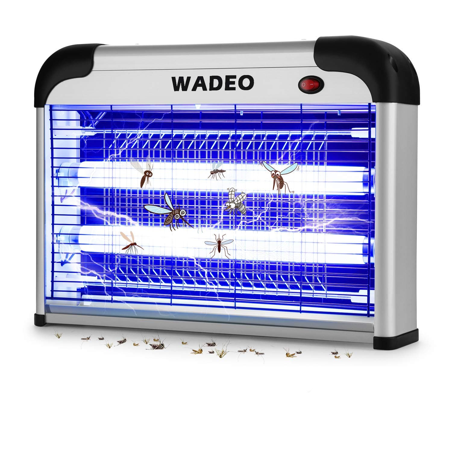 – WADEO Electric Fly Killer, [20W] [Washable Tray] Mosquito, Moth, Wasp, Bug Instant Zap-to-Ash, 20W Bug Zapper for Home, Garden, Outdoor, Commercial Use