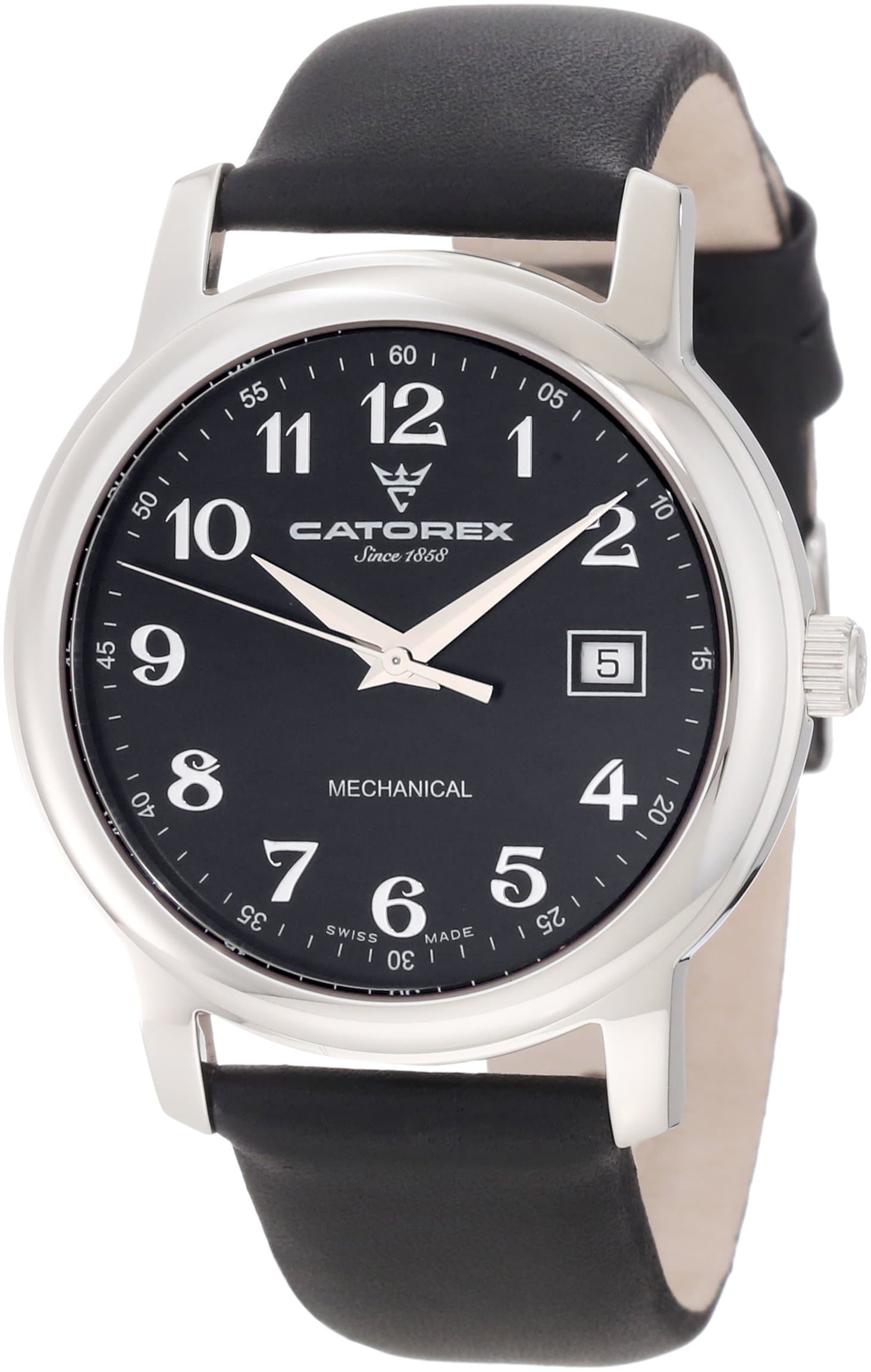 Men's 113.1.8167.320 Attractive Black Calfskin Mechanical Watch