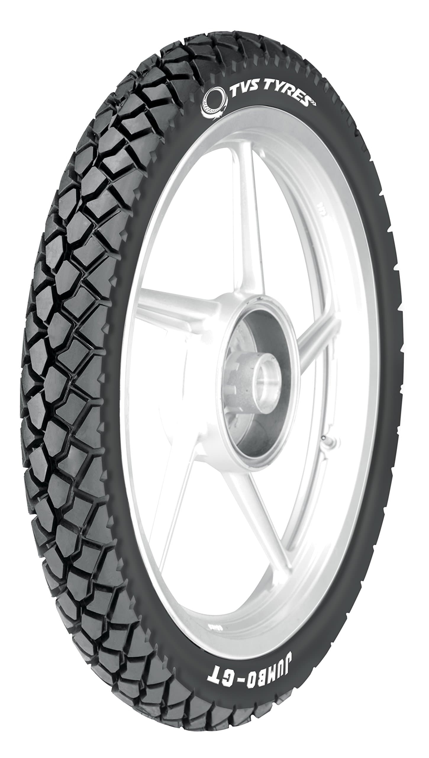 TVS Tyres JUMBO GT 2.75-18 48P 6PR Tube-Type Bike Tyre, Rear, Black