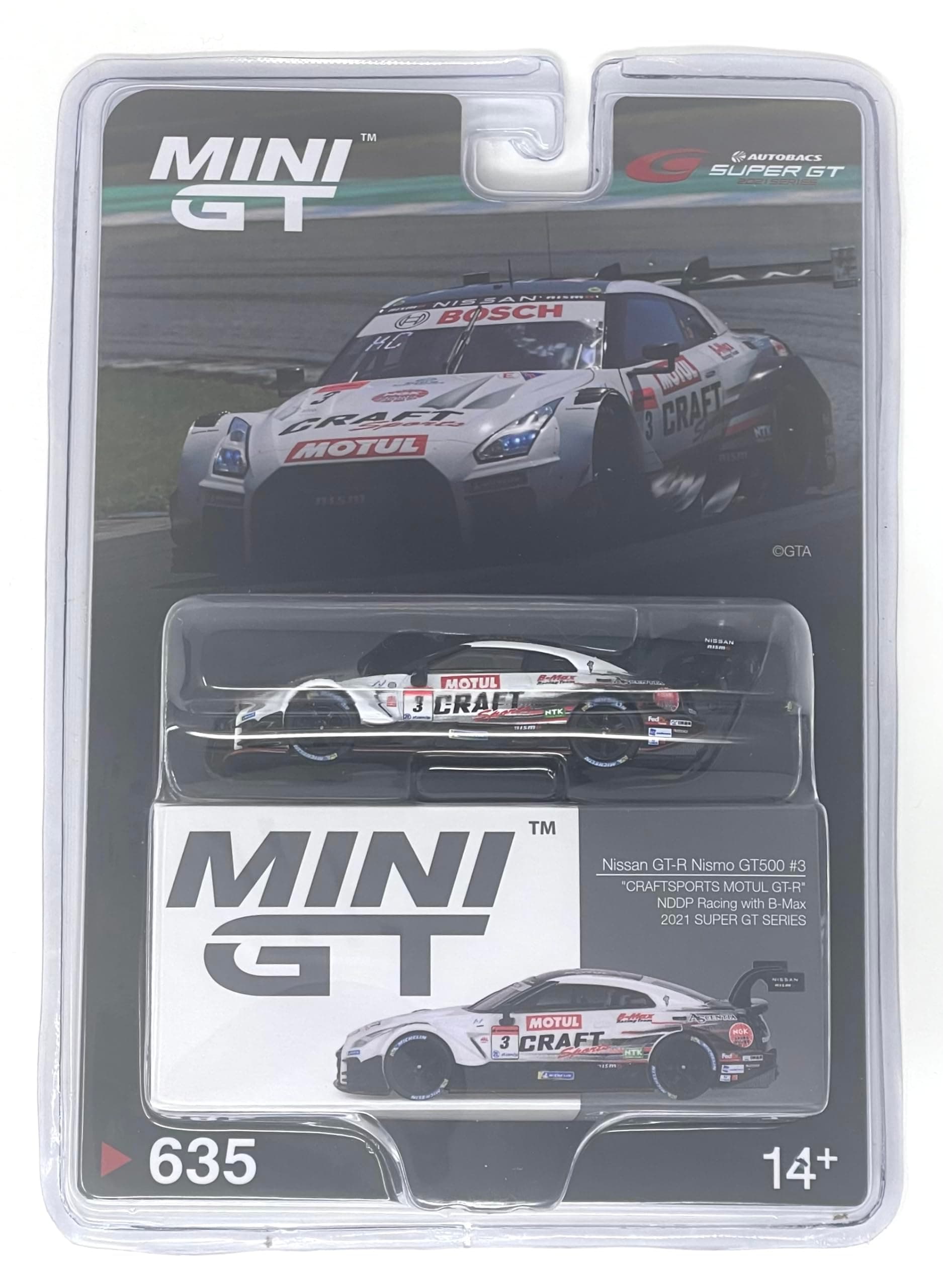 Mini GT 1/64 Nissan GT-R Nismo GT500 SUPER GT Series 2021#3 NDDP Racing with B-Max, Right-Hand Steering, Japan Limited Edition, Complete Product