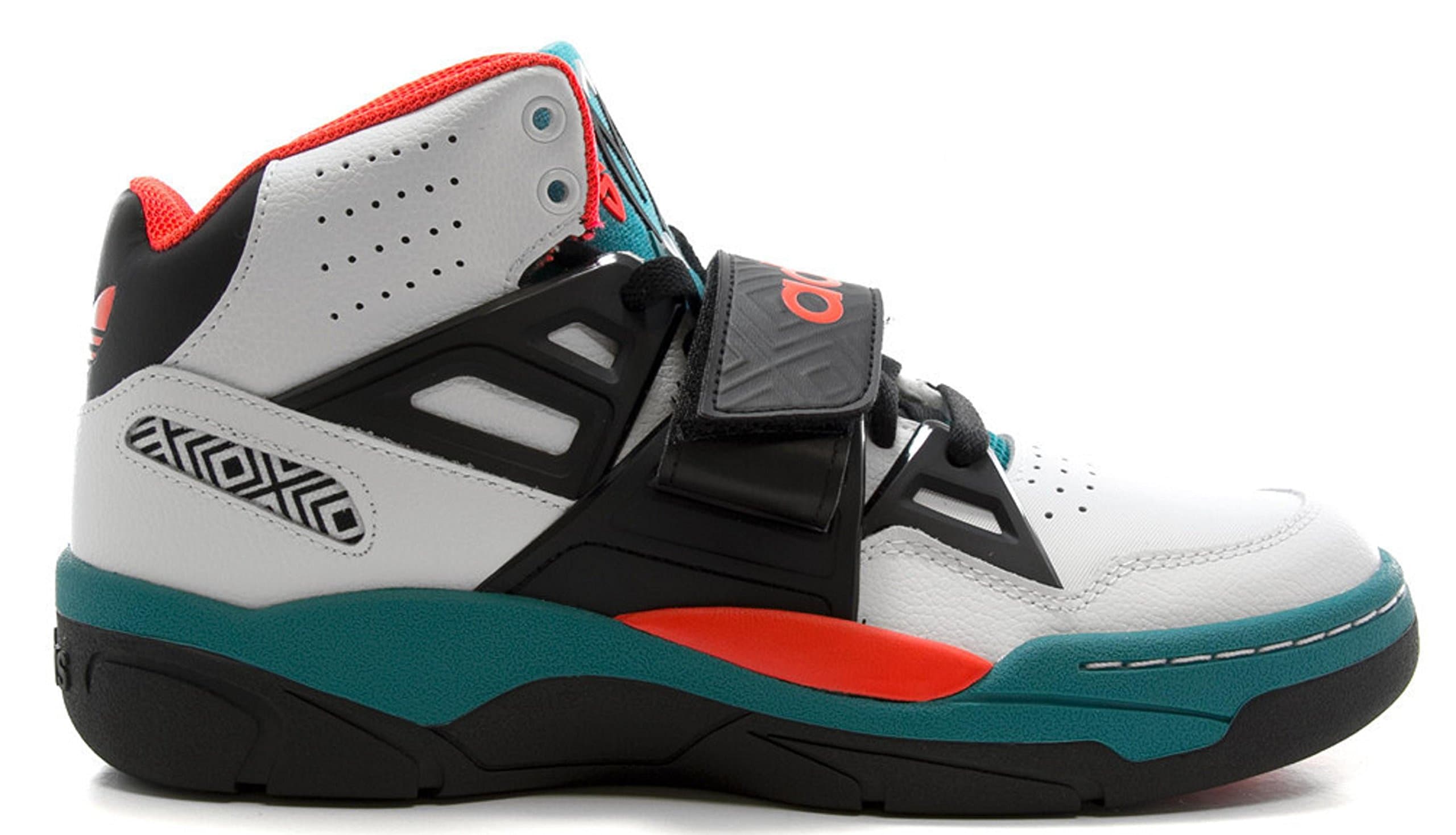 adidas Mutombo TR Block Men's Basketball Shoes Runwhite/Ocean/Lead Size 9 U.S.