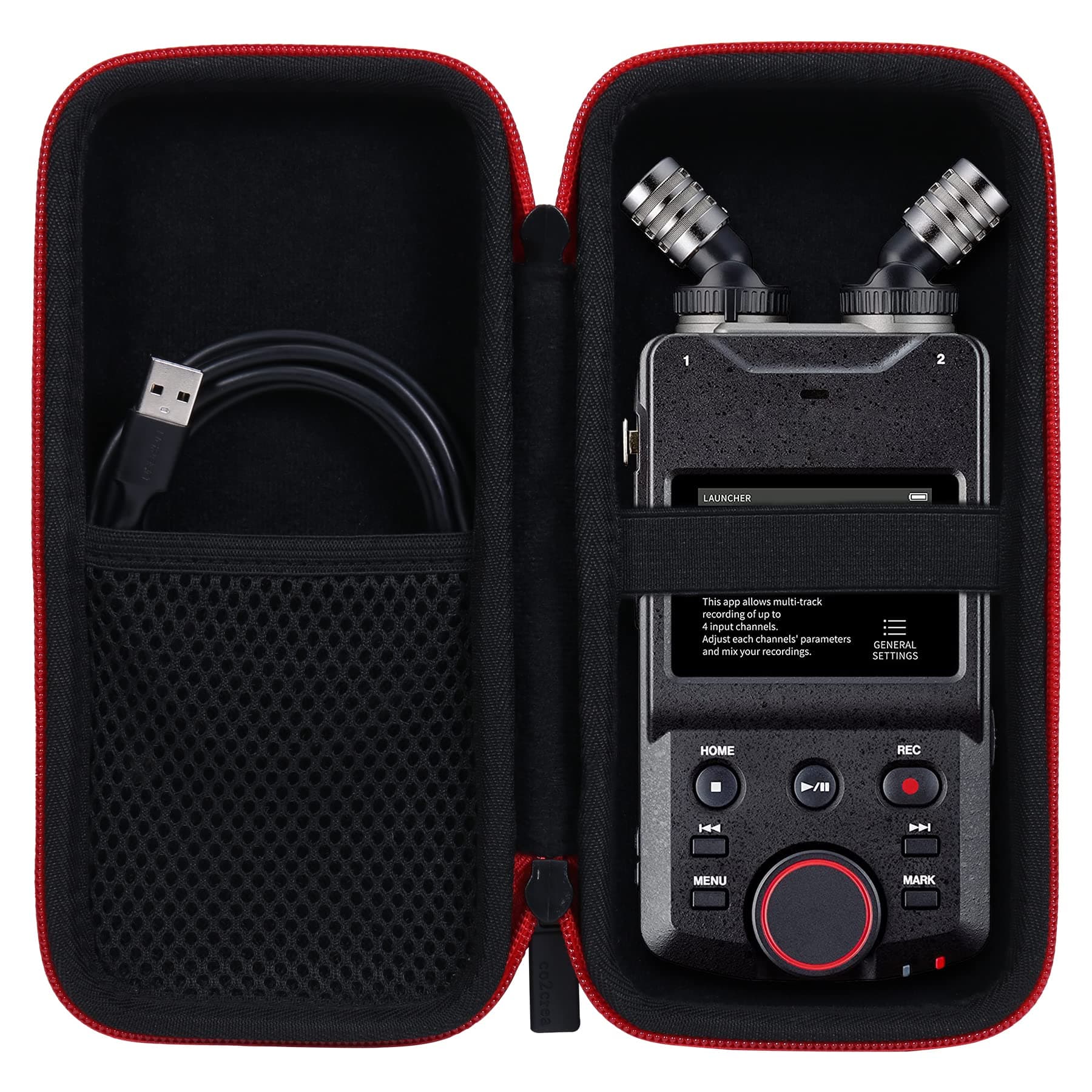 co2CREAHard Protective Case for TASCAM Portacaputre X6 Portable 4+2 Track High Resolution Recorder, Case only