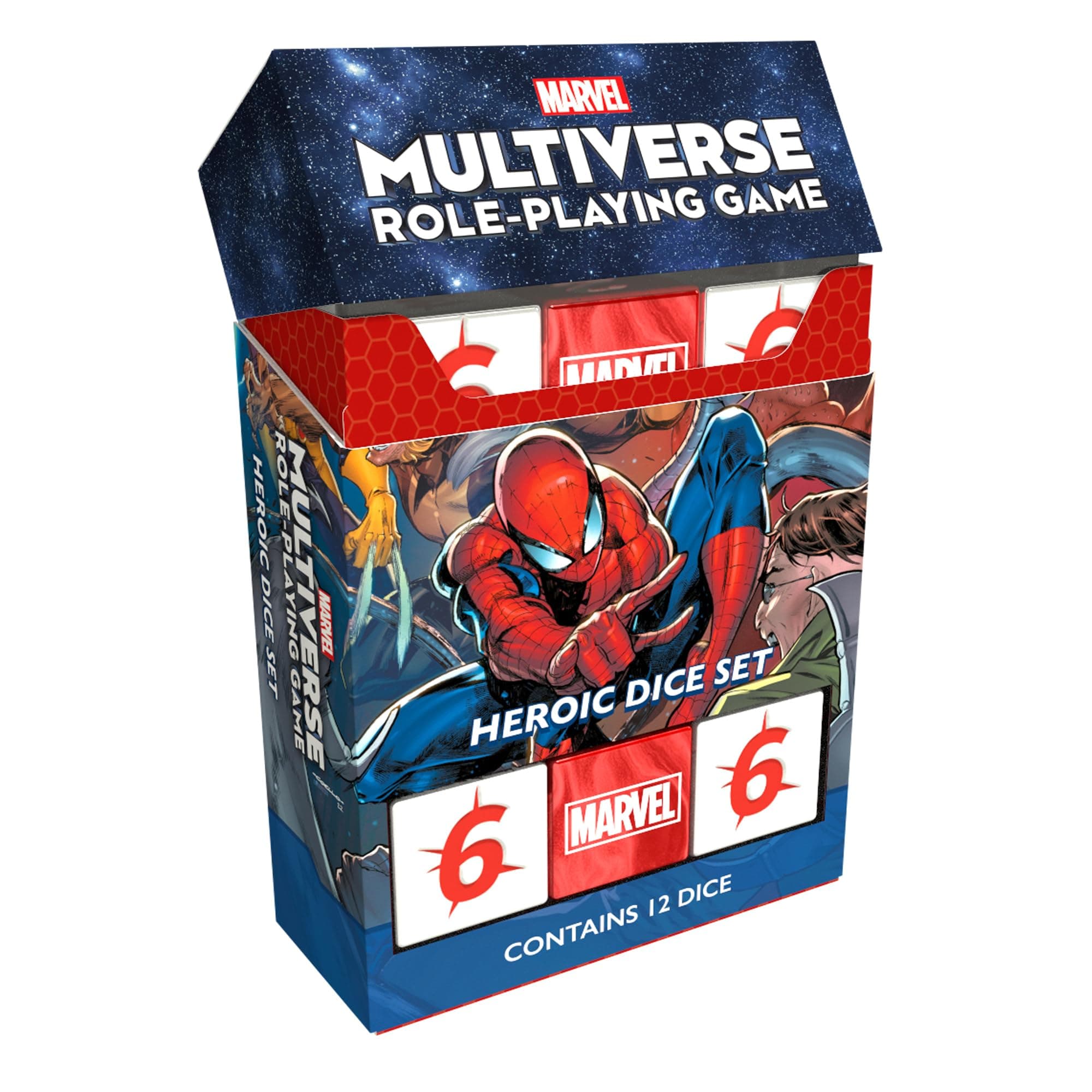Marvel Multiverse Role-Playing Game Heroic DICE Set Acrylic Dice for Immersive Experience, Official Game Accessory for The Marvel Multiverse RPG - Made by CMON