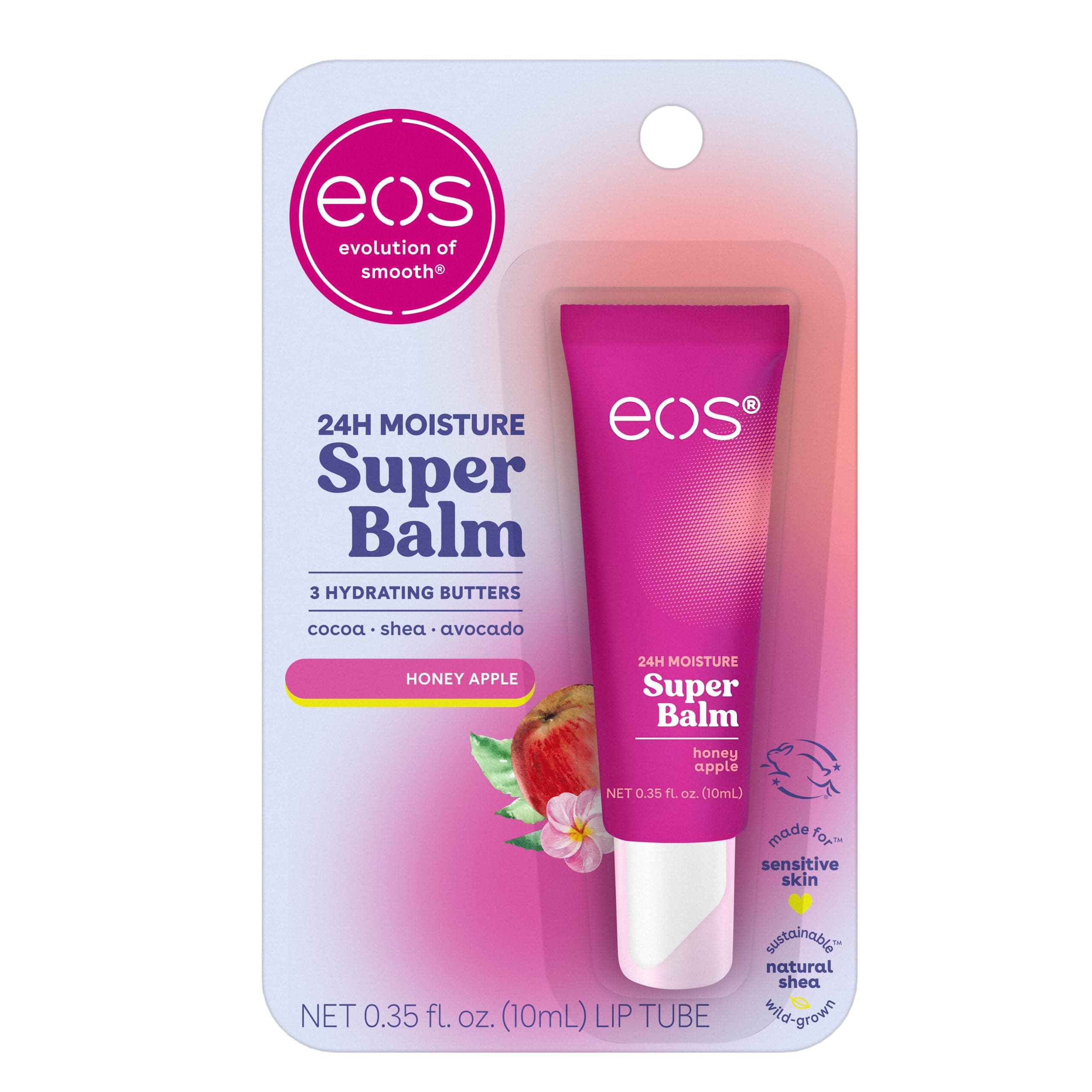 24H Moisture Super Balm - Honey Apple, Day or Night Lip Treatment, Made for Sensitive Skin, Lip Balms & Moisturizers, 0.35 fl oz