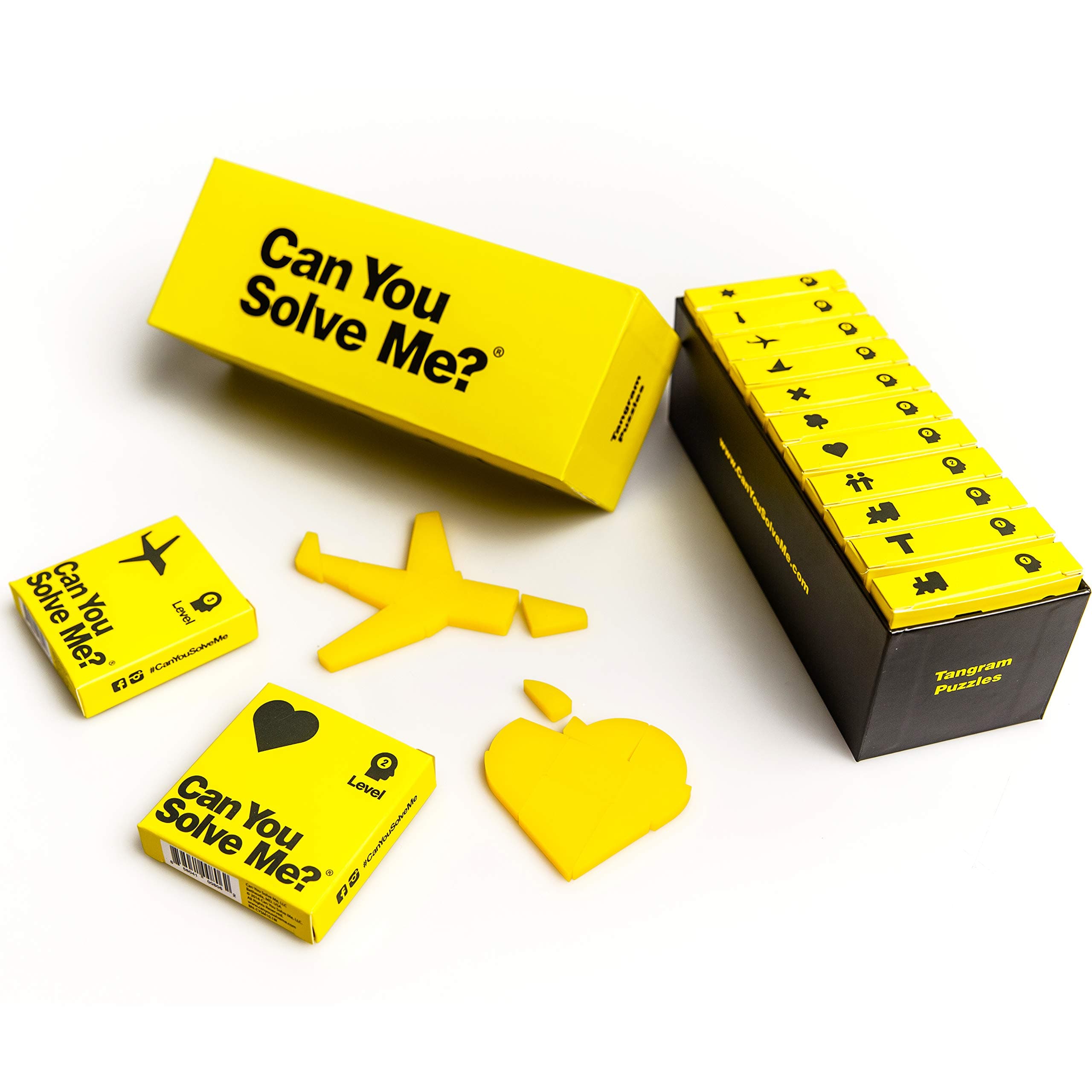 Tangram Puzzle Set Fun Brain Games For Kids & Adults, Yellow, 999