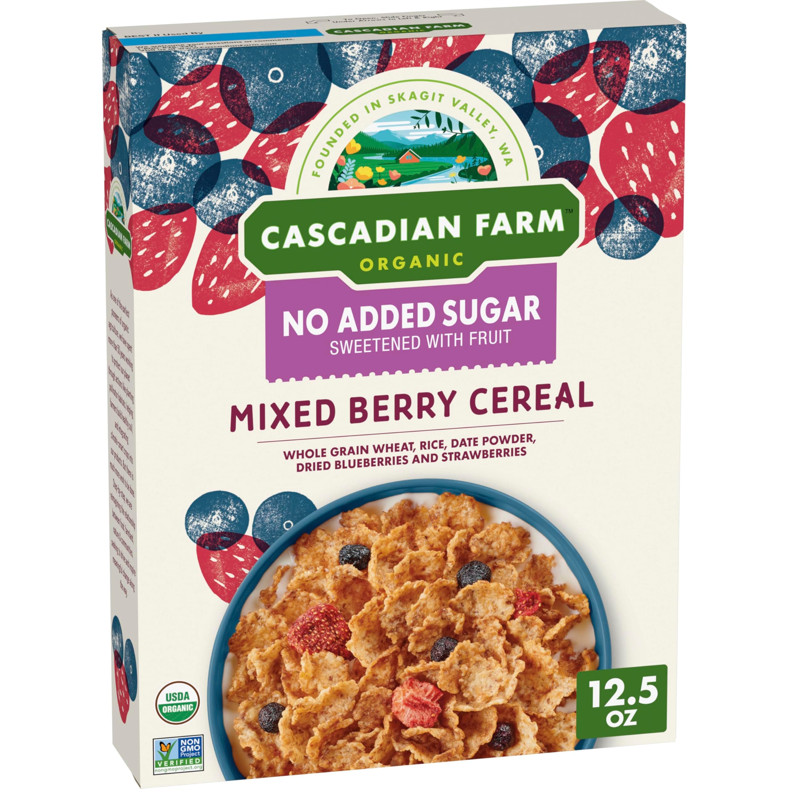 Cascadian Farm Organic Mixed Berry Grains - No Added Sugar - 354ml