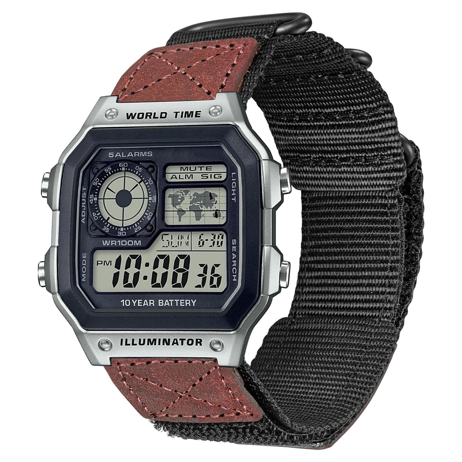 18mm Watch Band Strap for Casio AE-1000W AE-1200 AE-1300 AEQ-110W AQ-S800W MRW-200H MRW-S300 SGW-300H SGW-400H W-216H W-218H W-735H, Rugged Nylon Sports Strap