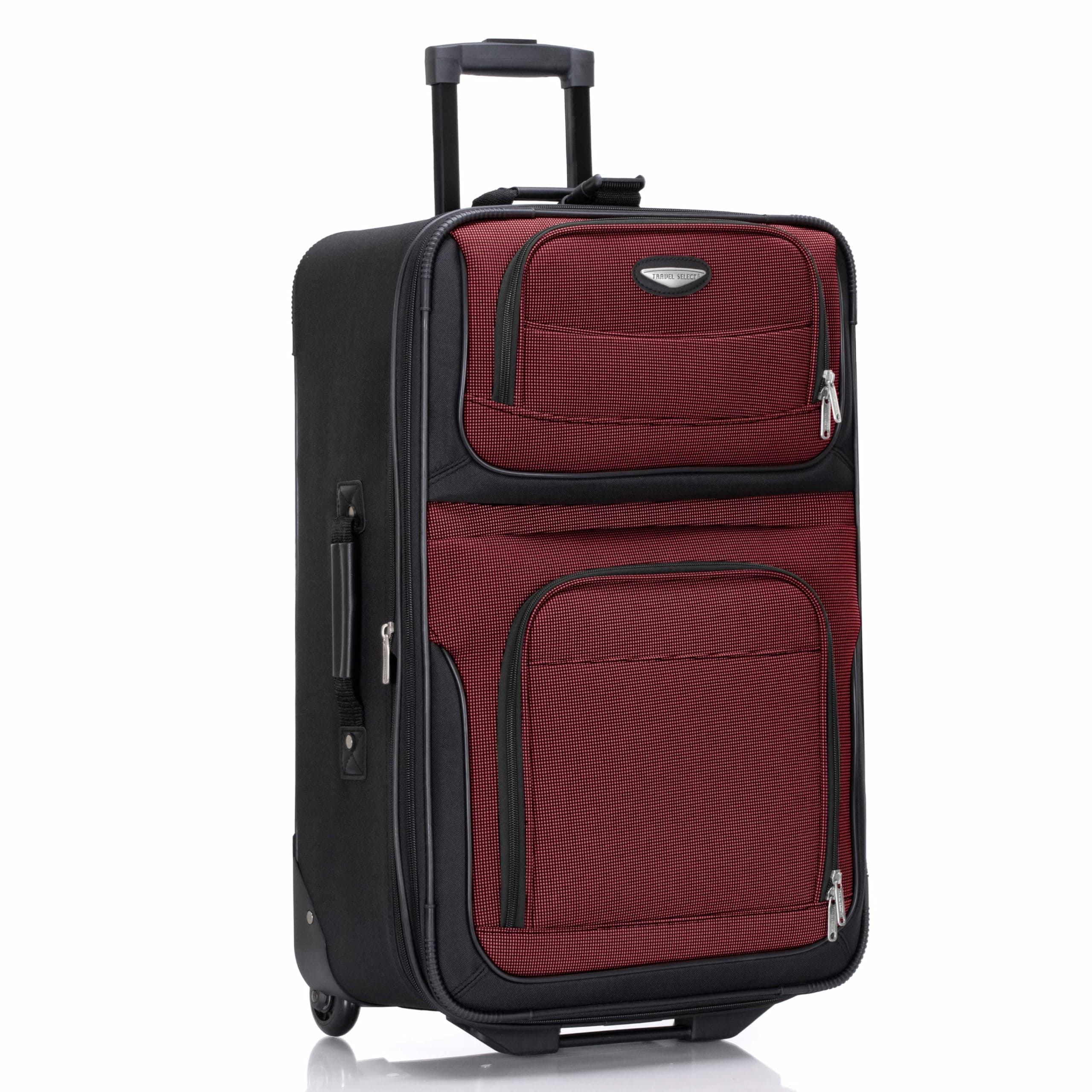 Amsterdam Softside Expandable Luggage with Rolling Wheels, Red, 25-Inch Medium