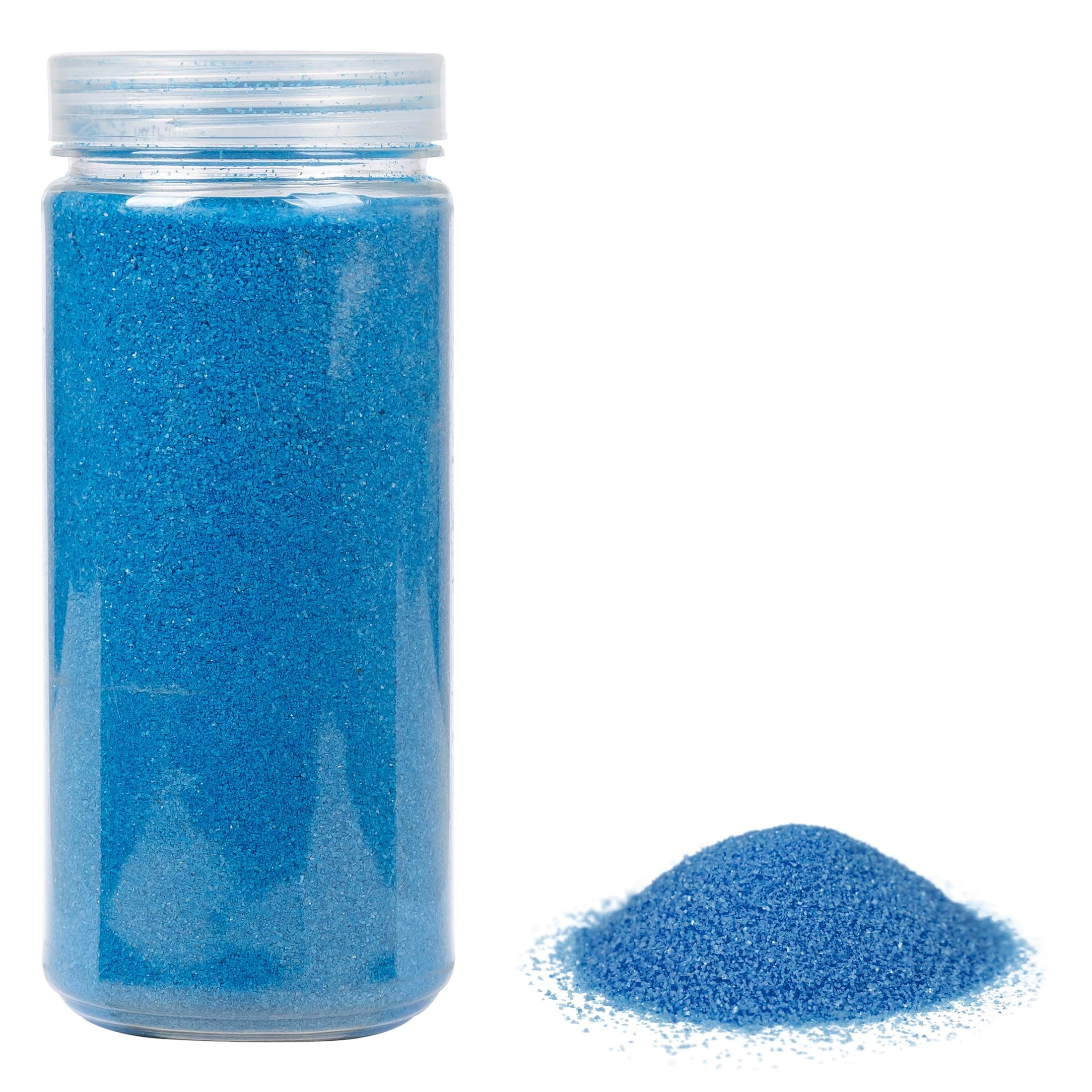 HEKU High-Quality Blue Decorative Sand (Approx. 750 g) I fine Grain (0.1-0.5 mm) I resealable tin I Versatile for Decoration and Crafts, Blue