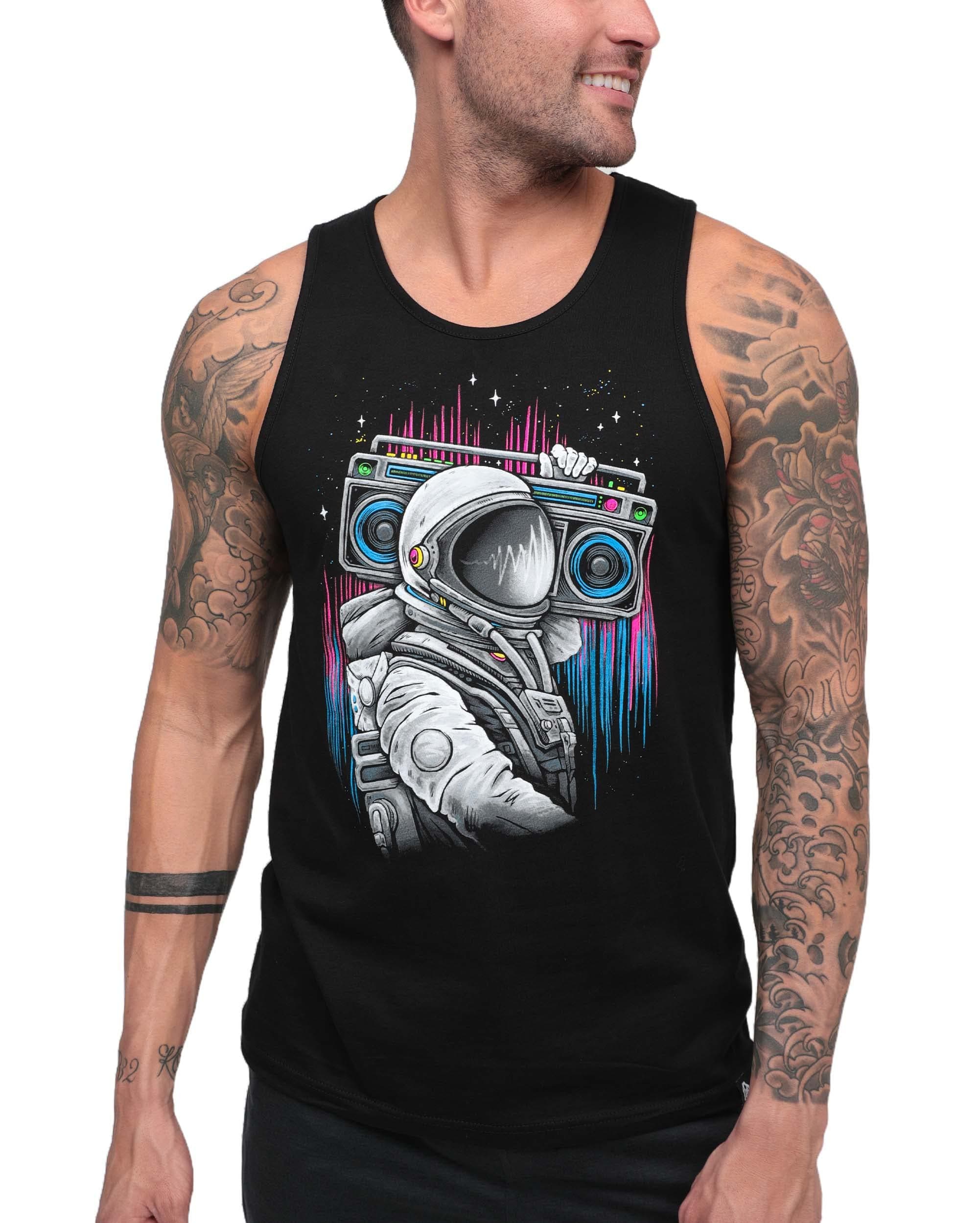 INTO THE AM Men's Graphic Tank Tops - Cool Fitted Summer Muscle Shirts for Men