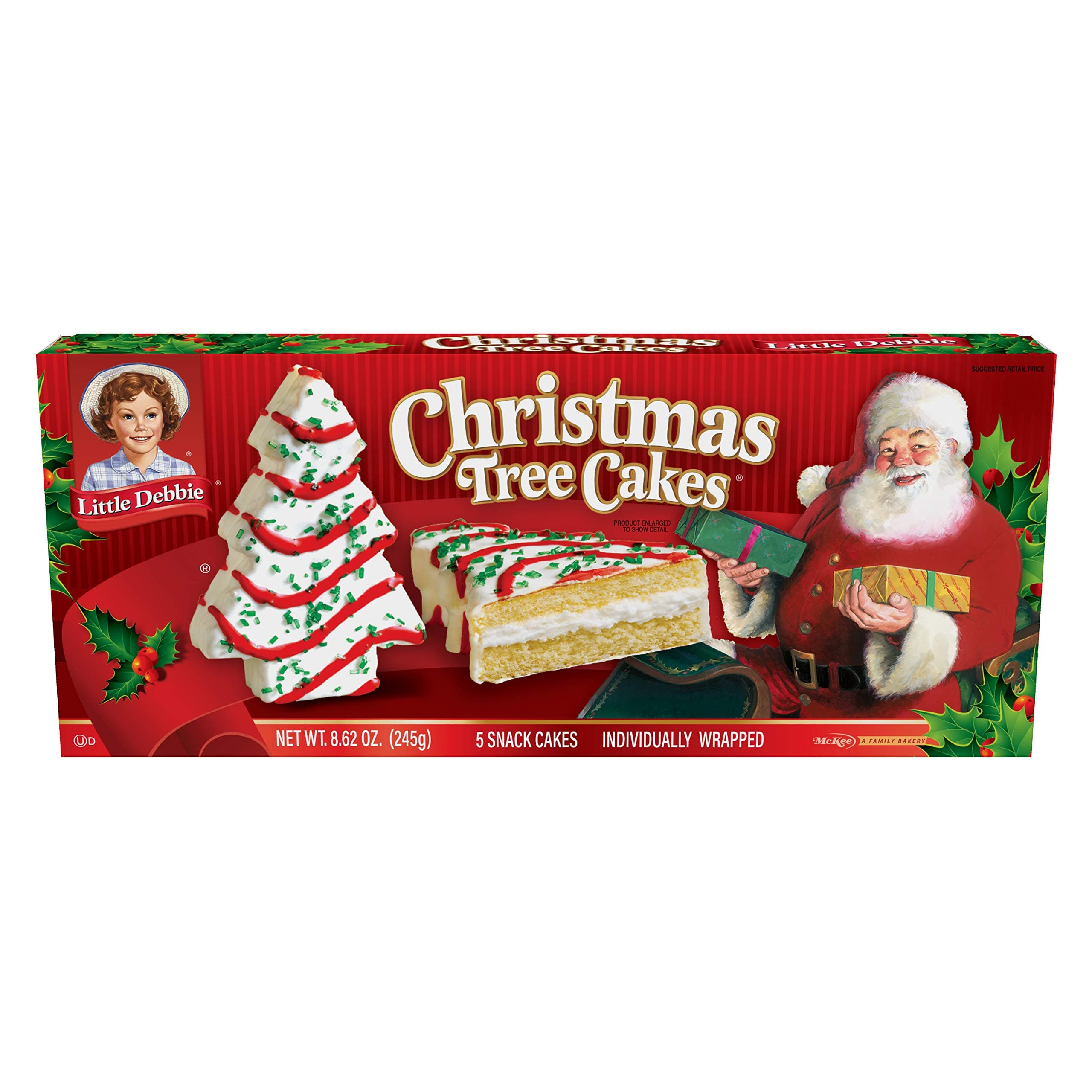 Christmas Tree Cakes 3 Boxes of 5 (Total 15 Cakes)