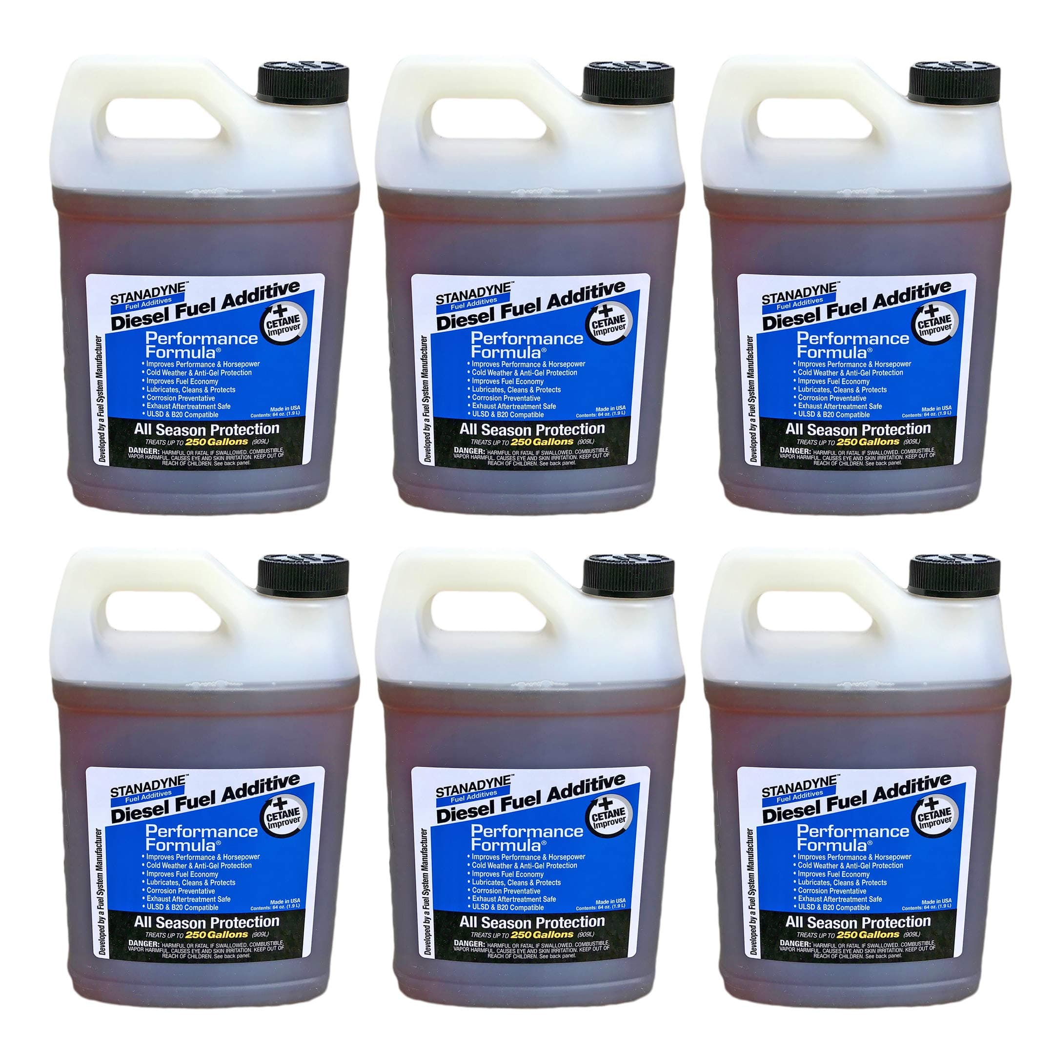 Diesel Fuel Additive Performance Formula All Season Protection, Half Gallon, Pack of 6