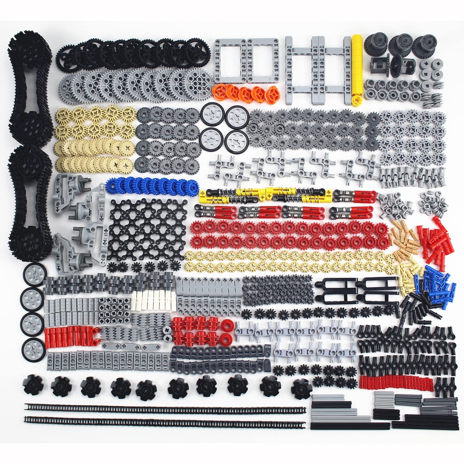 1533 PCS Technic Parts Building Block Accessories Technic Cars Gears Cross Axles Wheels Connectors Pieces Sets Chain Link Pins Joints Bricks Shock Absorber MOC Technic Lots Pack Bulk Toys