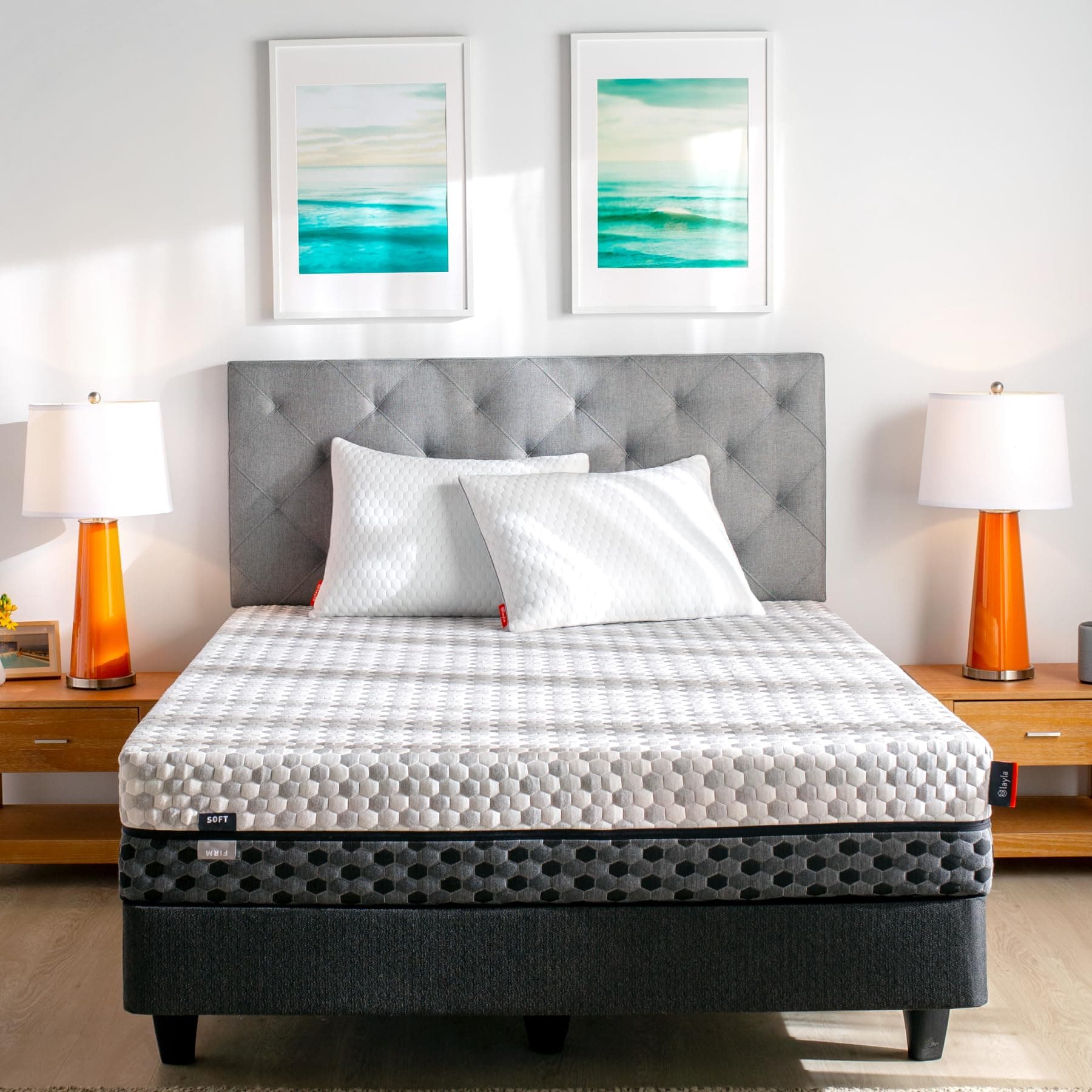 Layla 10” Copper Infused Memory Foam Mattress, Cooler and More Comfortable Sleeping, Flippable One Side Soft - Other Side Medium Firm, 2 Free Memory Foam Pillows (Twin XL) 120 Night Trial Period.