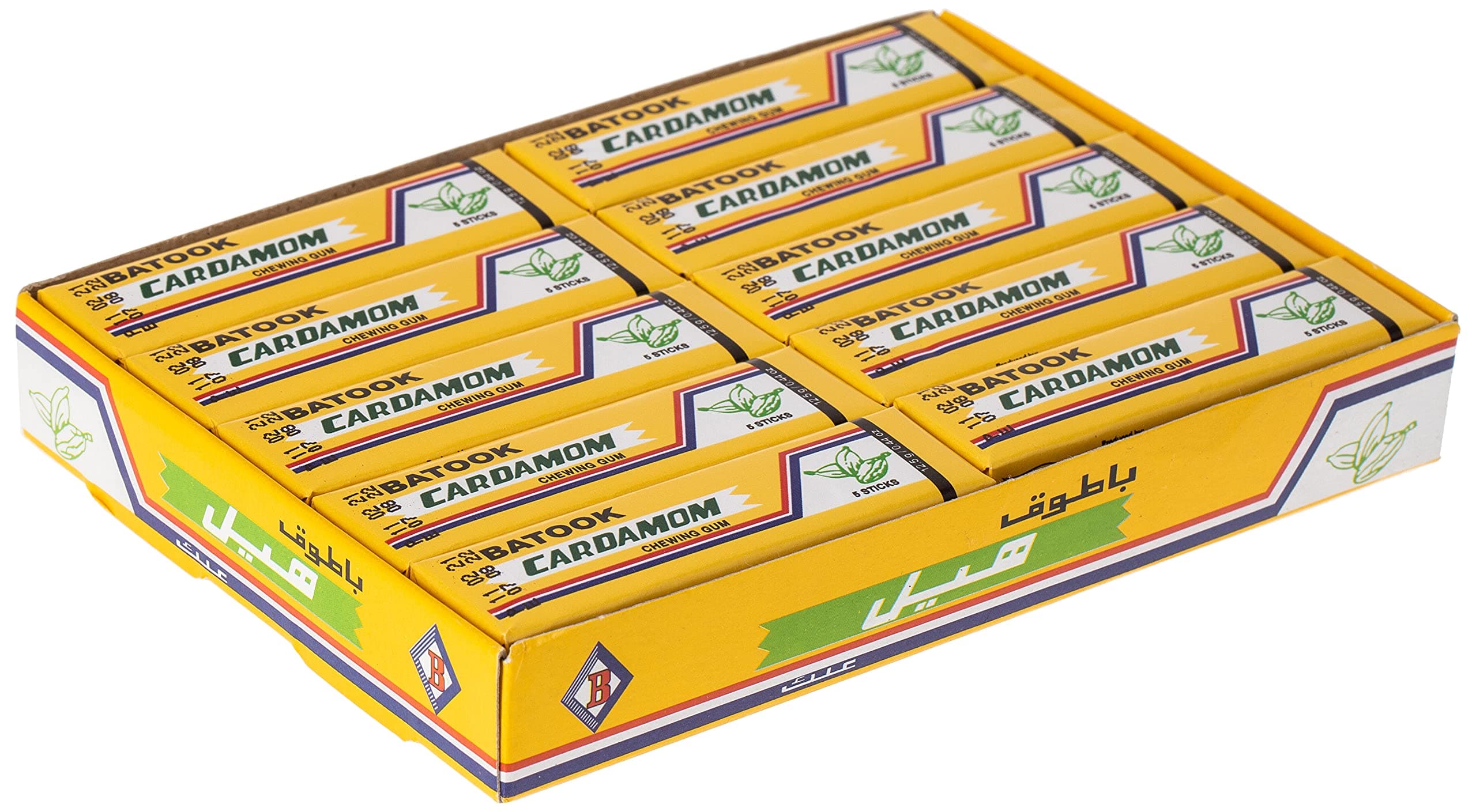 Cardamom Flavoured Chewing Gum, 5 Sticks x 20 Packs, 250 gm