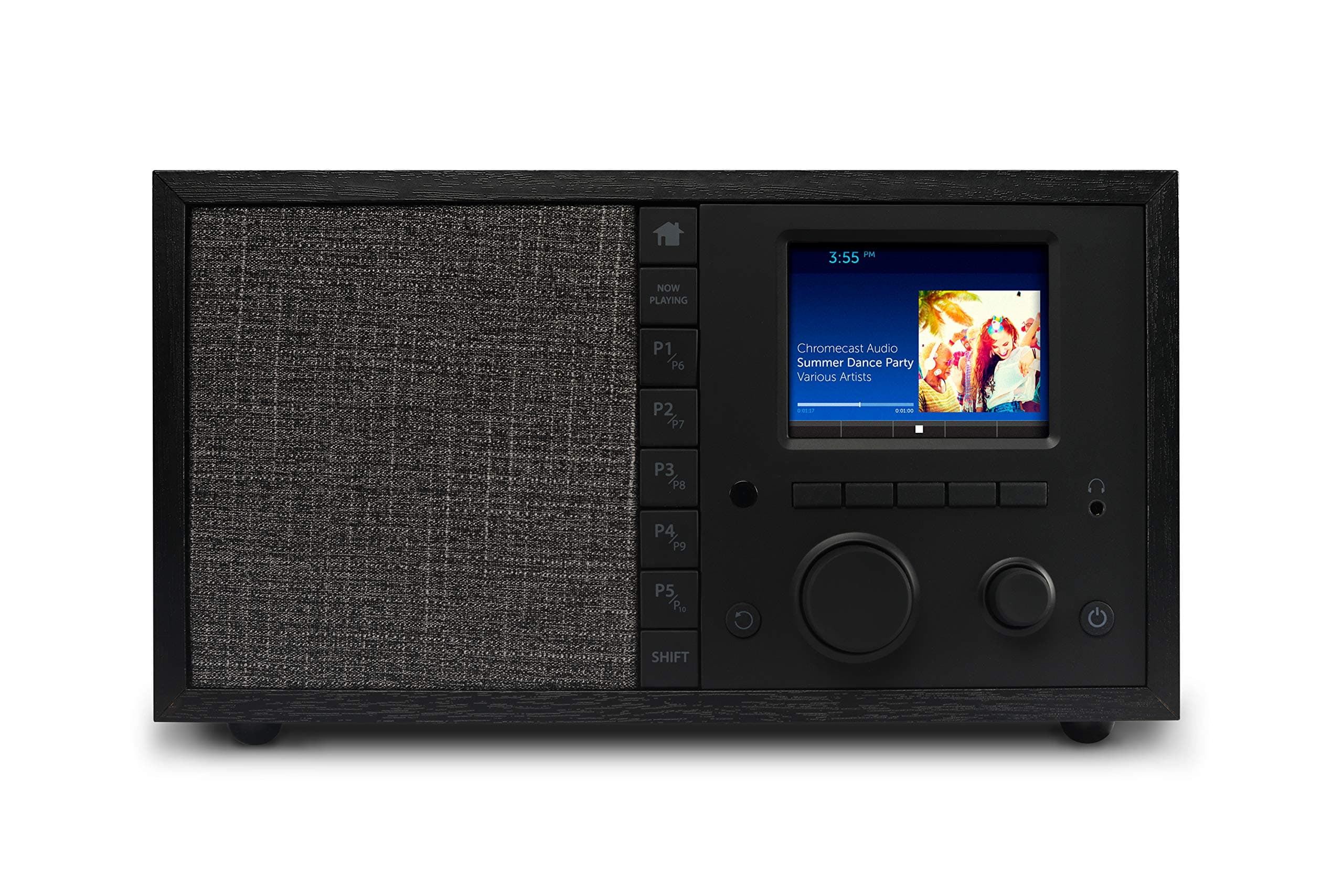 Grace Digital Mondo+ Classic Wireless Internet Radio with Wi-Fi, Bluetooth and Qi Built-In Wireless Smartphone Charger Ebony (GDI-WHA6021),Black