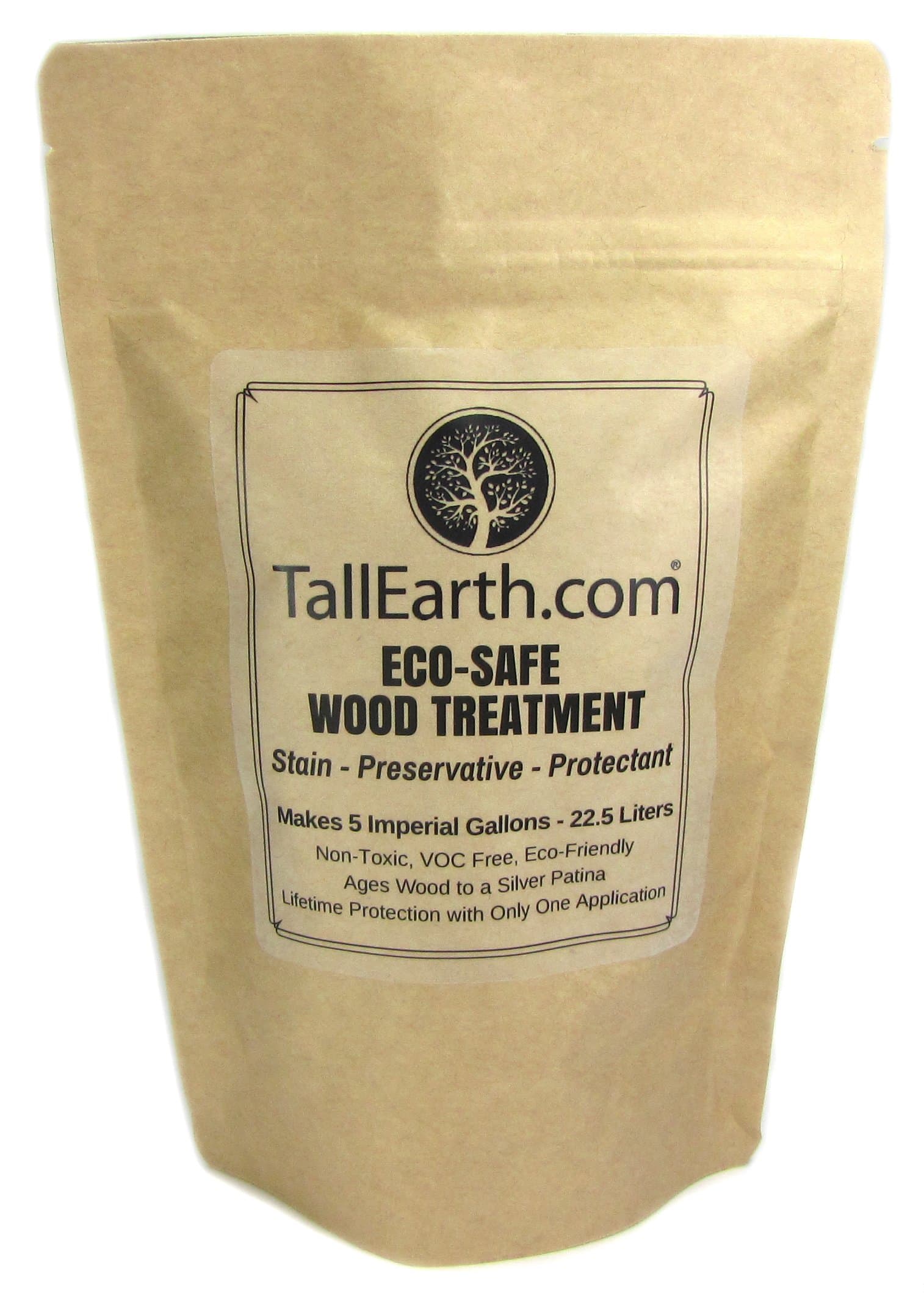 ECO-SAFE Wood Treatment - Stain & Preservative by Tall Earth - 5 Gallon - Non-Toxic/ VOC Free/ Natural Source