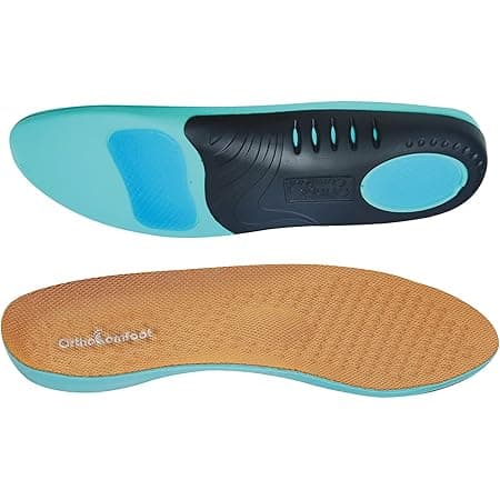 OrthoComfootPlantar Fasciitis Shoe Insoles, Arch Support Insoles for Women & Men, 220+ lbs Heavy Duty, Athletic Gel Shoe Inserts, Pain Relief & Comfort, High Arch Support, Size Options Available