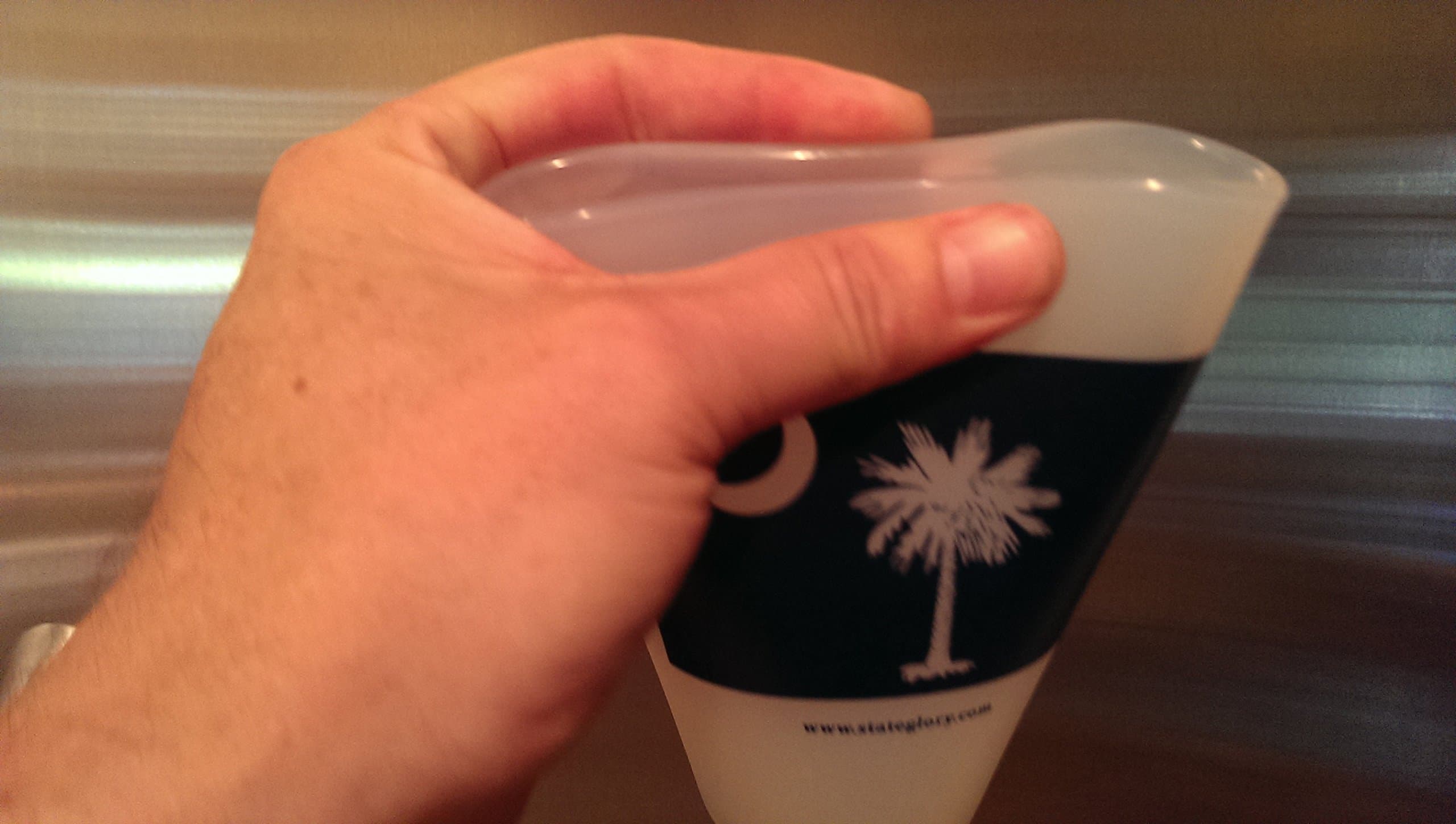 South Carolina Flag Silicone Pint Cup - The Indestructible Pint Glass for Tailgating, Camping, Hiking, Boating and Growler Drinking