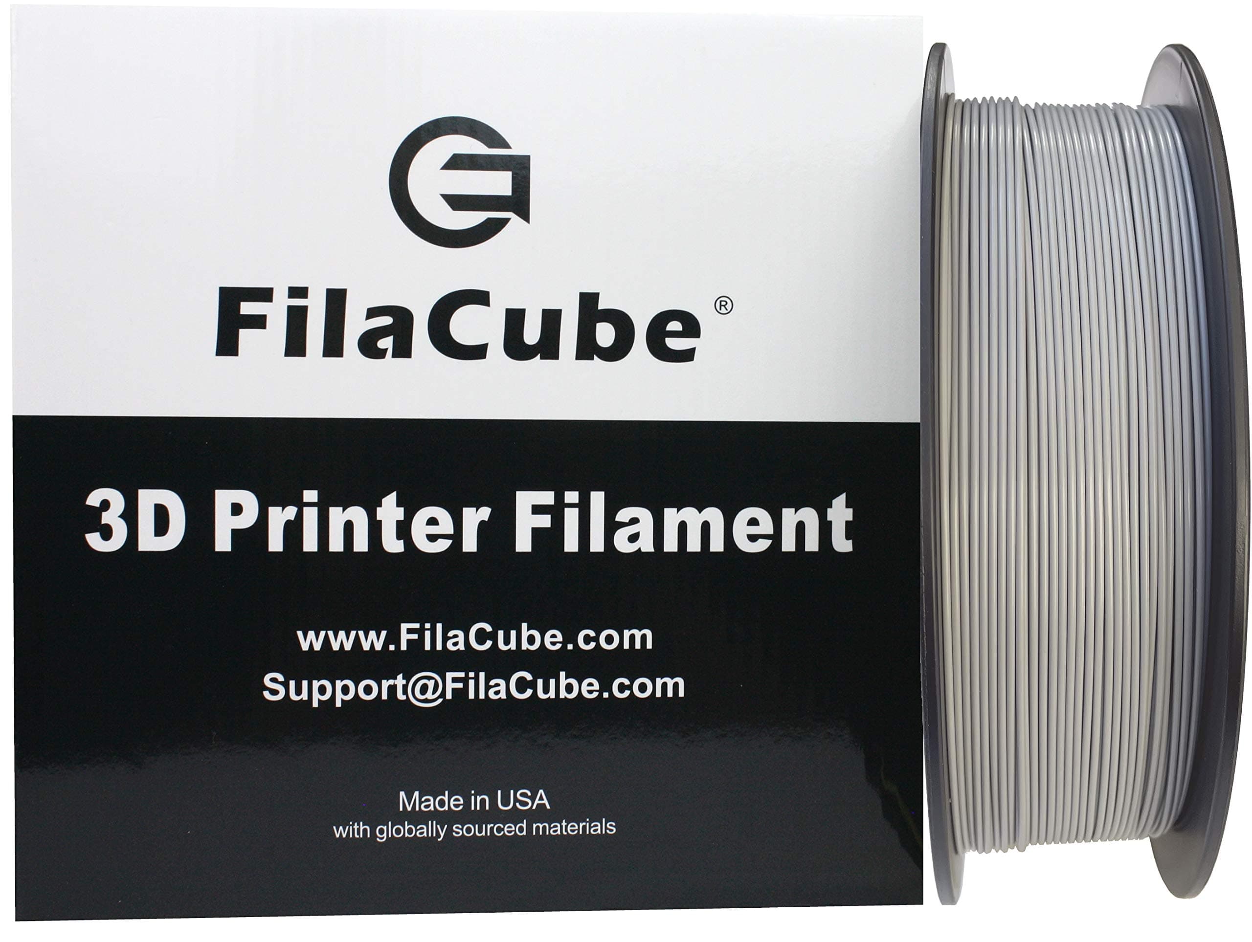 Light Gray, Engineering Gray (Light Grey pla,Cool Grey 6C, Warship Gray, war Ship Grey) 1.75mm 3D Printer Filament - FilaCube PLA 2 Cool Gray PLA Filament Blue-Gray [Made in USA]