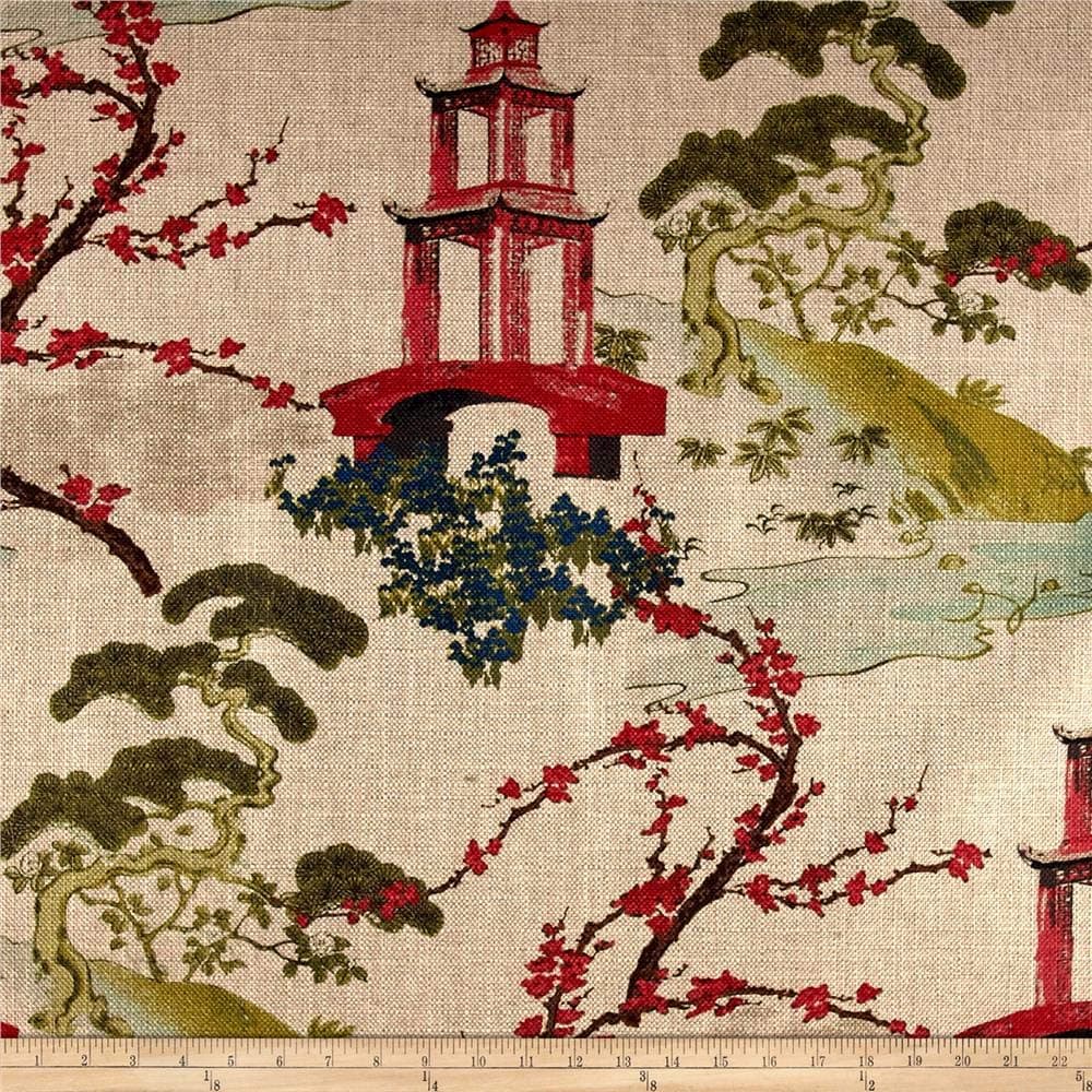 Regal Zen Toile Basketweave Linen, Cut by the Yard