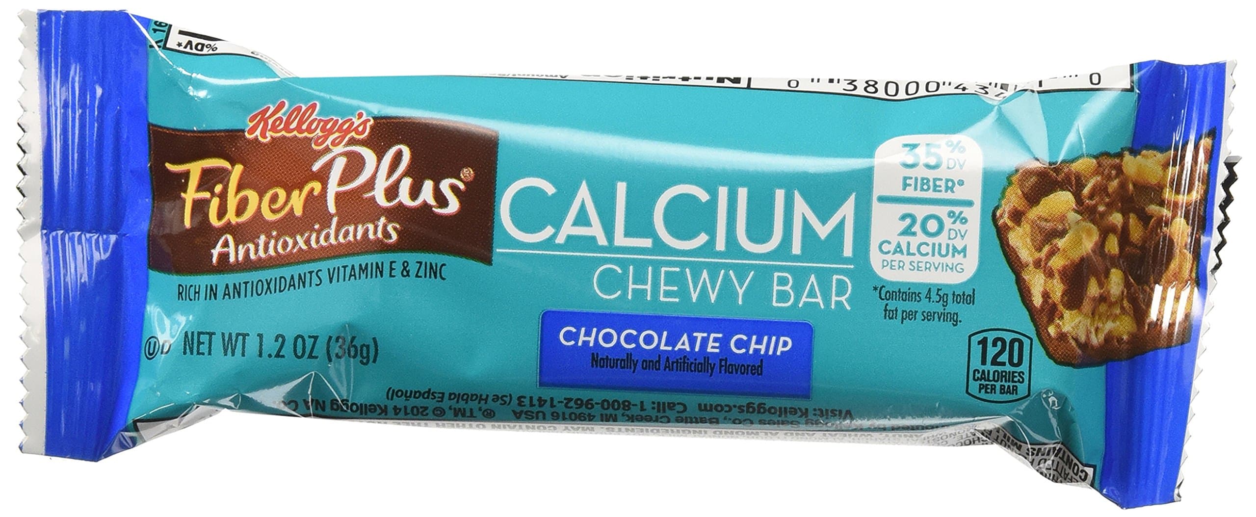 Fiber Plus Chewy Bars, Chocolate Chip, 12.6 Ounce