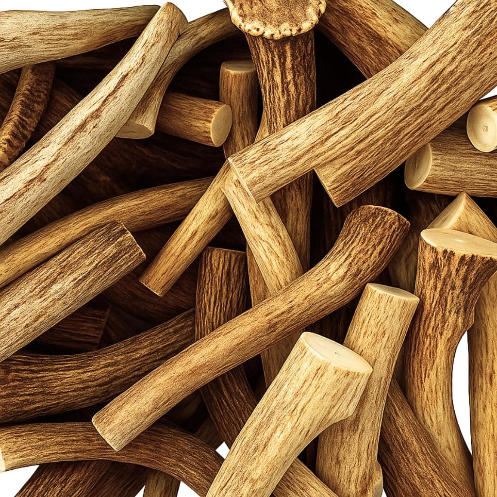 WhiteTail Naturals Whole Axis Deer Antler Chews for Dogs - 1lb Bulk Pack (3-4 Large Antlers) - Ultra-Dense & Long-Lasting for Vigorous Chewers - Naturally Shed and Responsibly Sourced