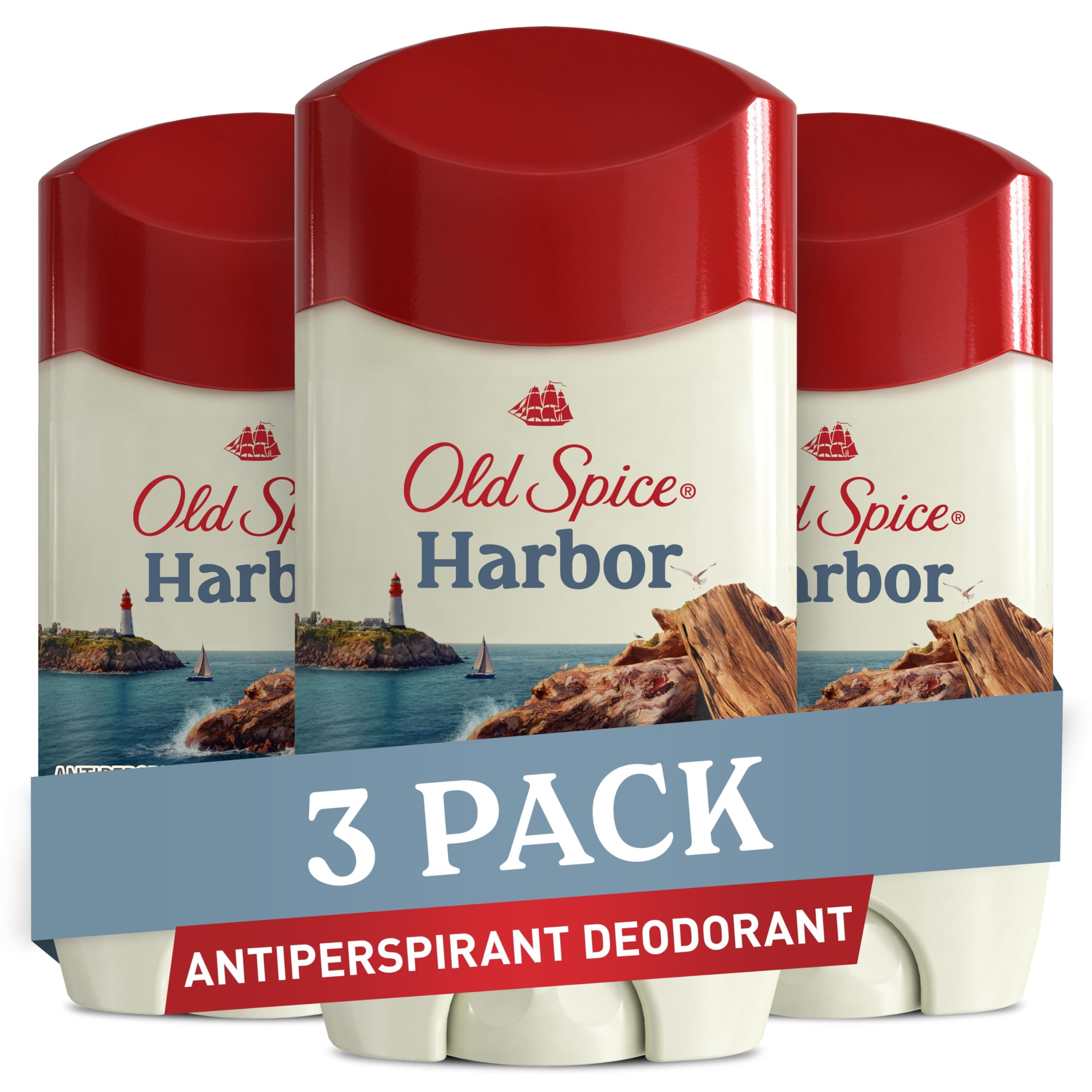 Old Spice Antiperspirant Deodorant for Men, Harbor Scent, 48 Hr Odor Protection, 2.6 oz (Pack of 3)