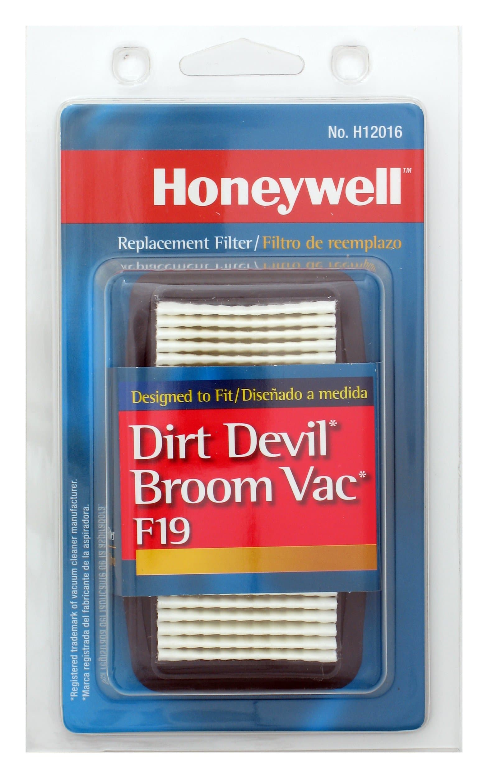 Honeywell H12016 Replacement Filter for Dirt Devil Broom Vac F19 Filter
