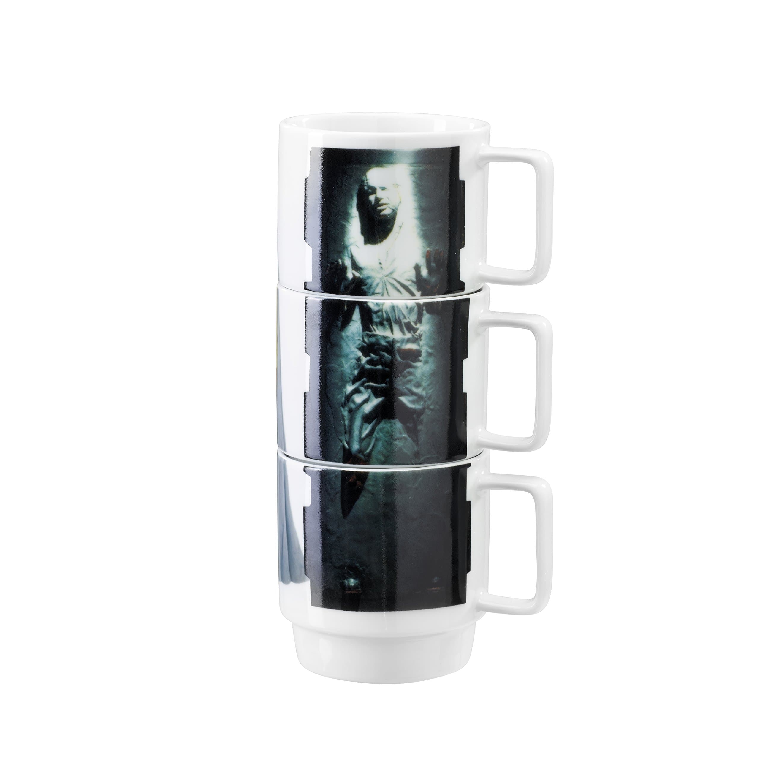 11-Oz Stacking Mugs - Princess Leia, Han Solo in Carbonite, and Lando